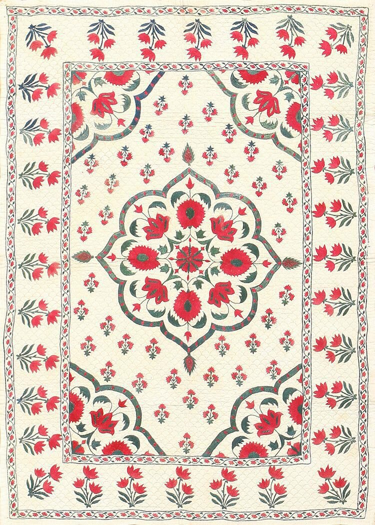 18Th Century Embroidery Patterns 18th Century Rare Persian Quilted Embroidery Antique Redivory Area Rug