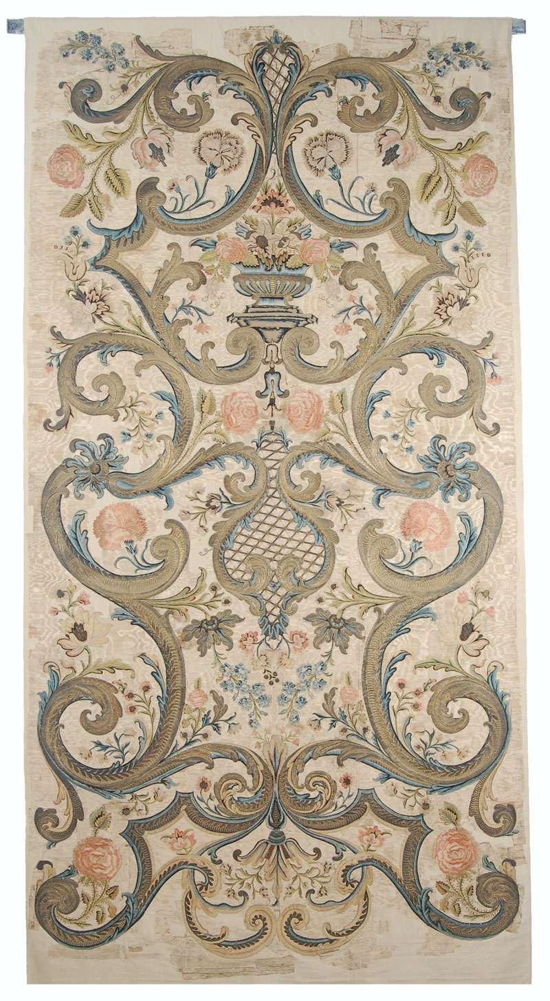 18Th Century Embroidery Patterns Embroidered Wall Hanging