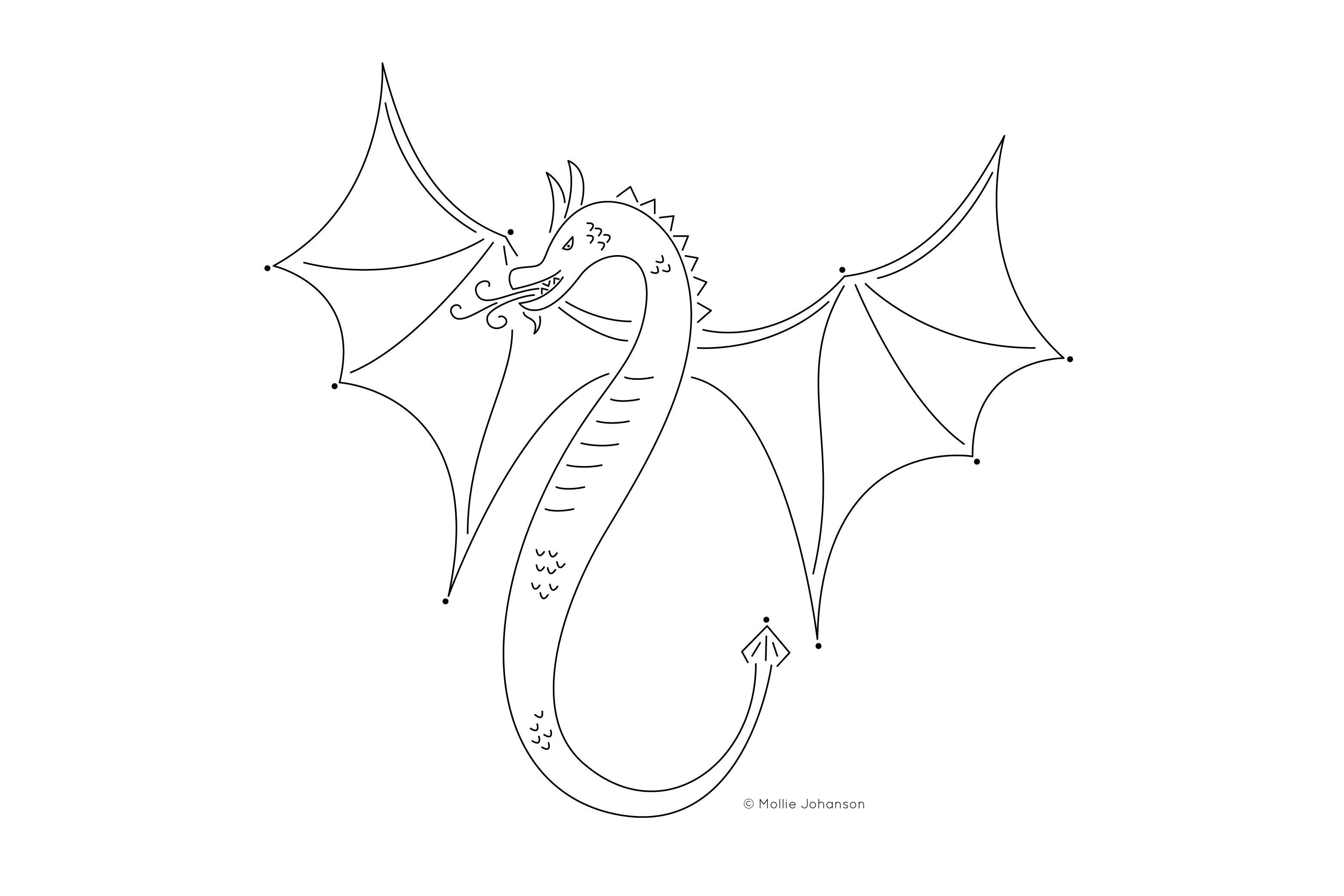 Animal Embroidery Patterns Free Redwork Flying Dragon Hand Embroidery Pattern