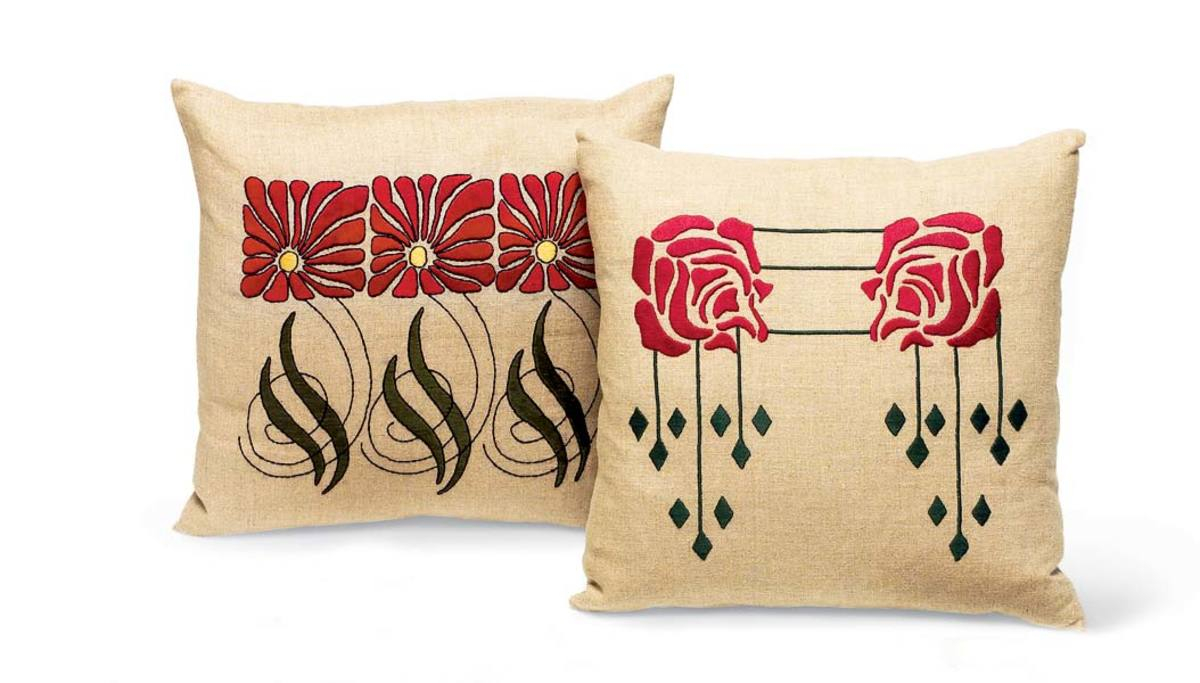 Art Deco Embroidery Patterns Craftsman Pillow Kits Design For The Arts Crafts House Arts