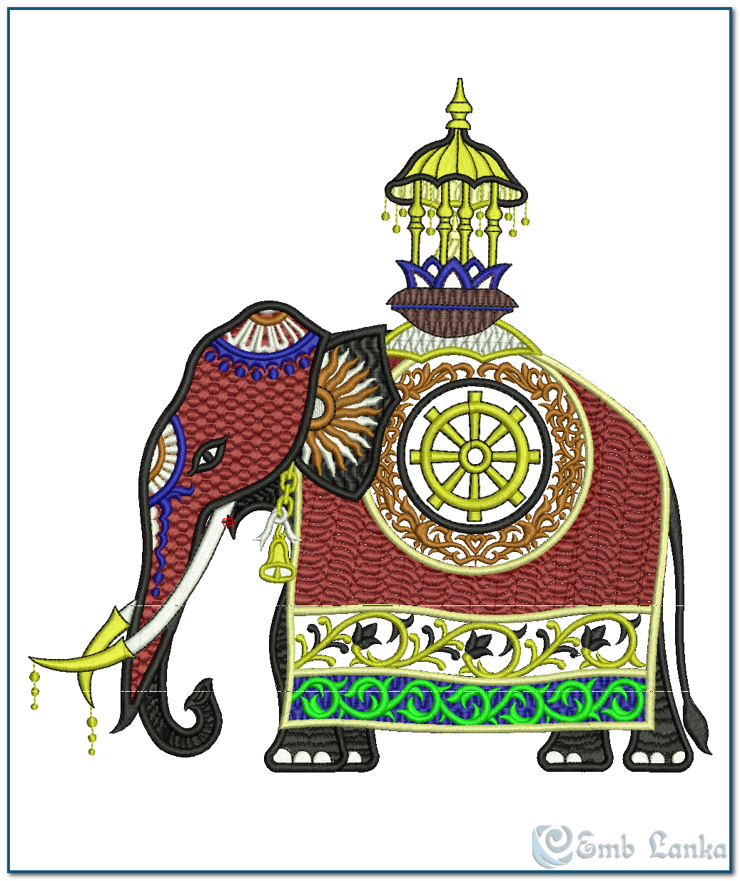 Asian Embroidery Patterns Elephant Embroidery Design Emblanka