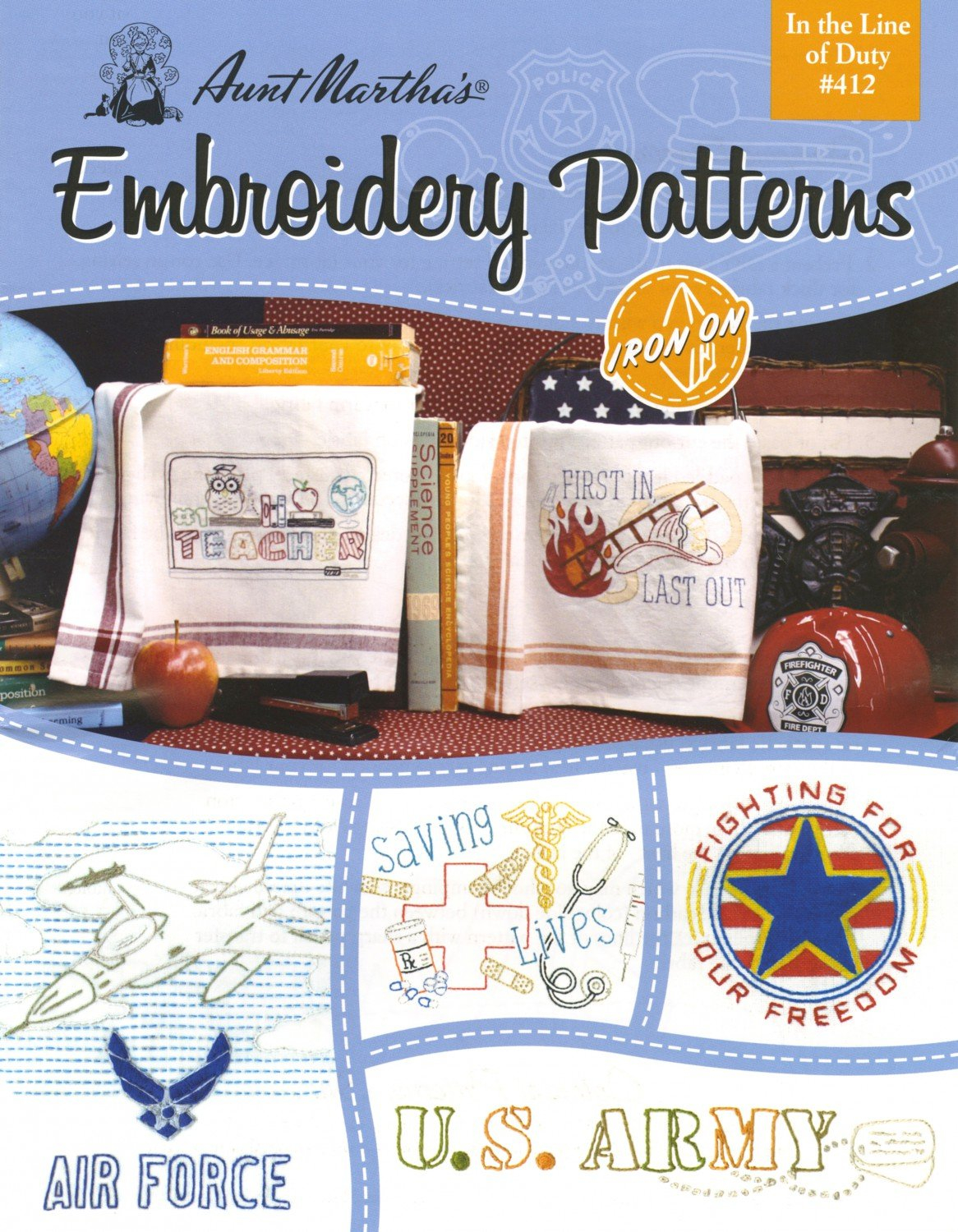 Aunt Martha Embroidery Patterns Aunt Marthas Embroidery Pattern In The Line Of Duty 043272004123