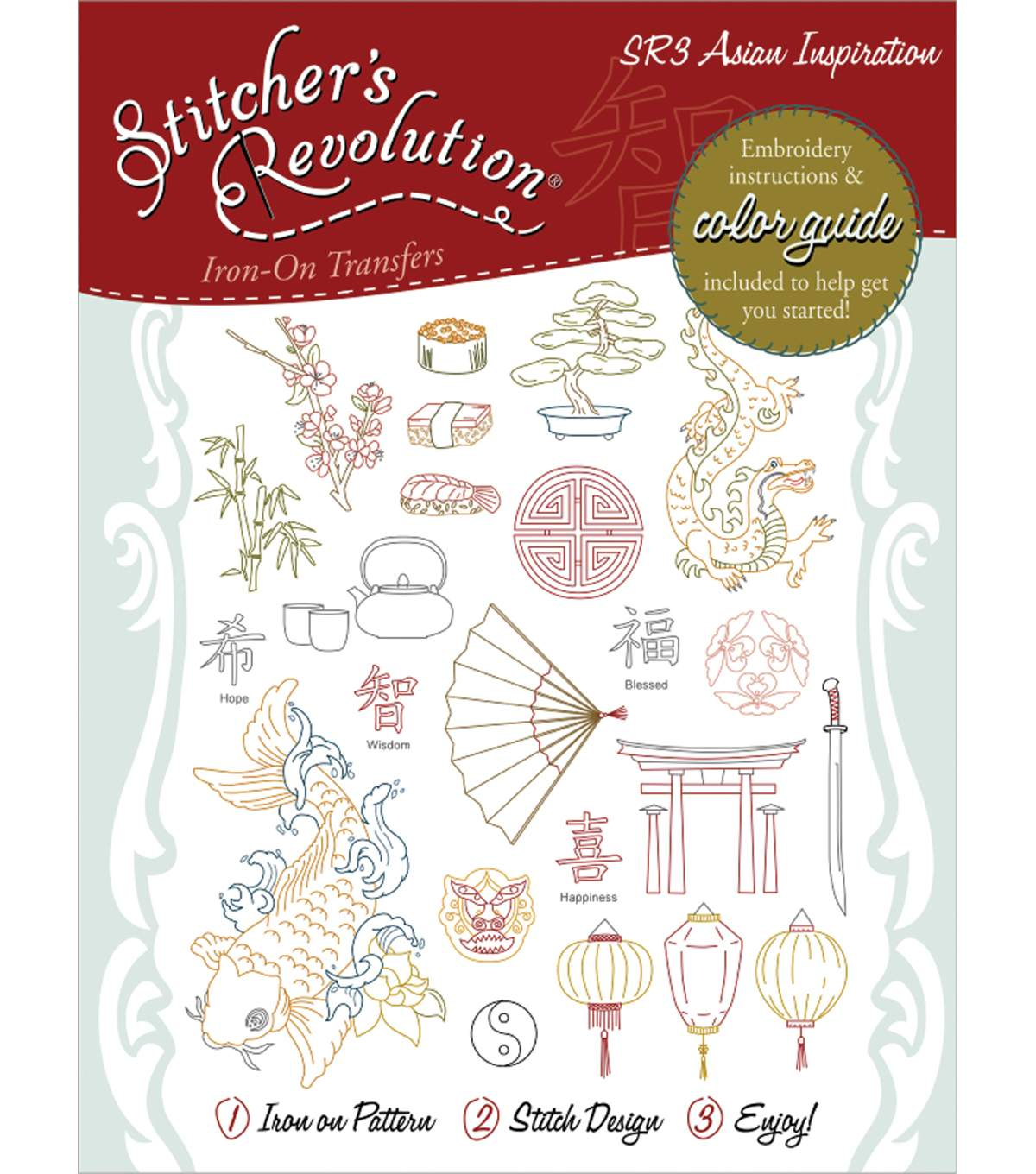 Aunt Martha Embroidery Patterns Aunt Marthas Stichers Revolution Iron On Transfers Asian Inspirations