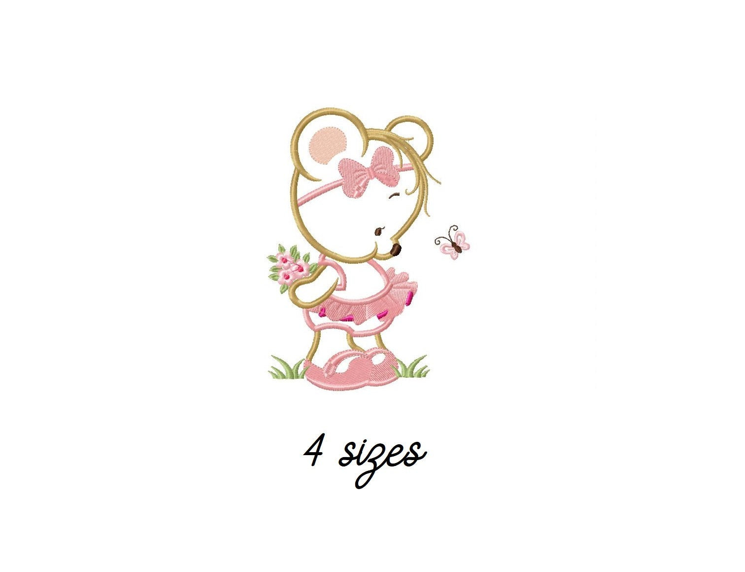 Baby Embroidery Patterns Cute Bear Girl Embroidery Designs Girl Embroidery Design Machine Bear Embroidery Pattern File Instant Download Ba Embroidery Ba Design