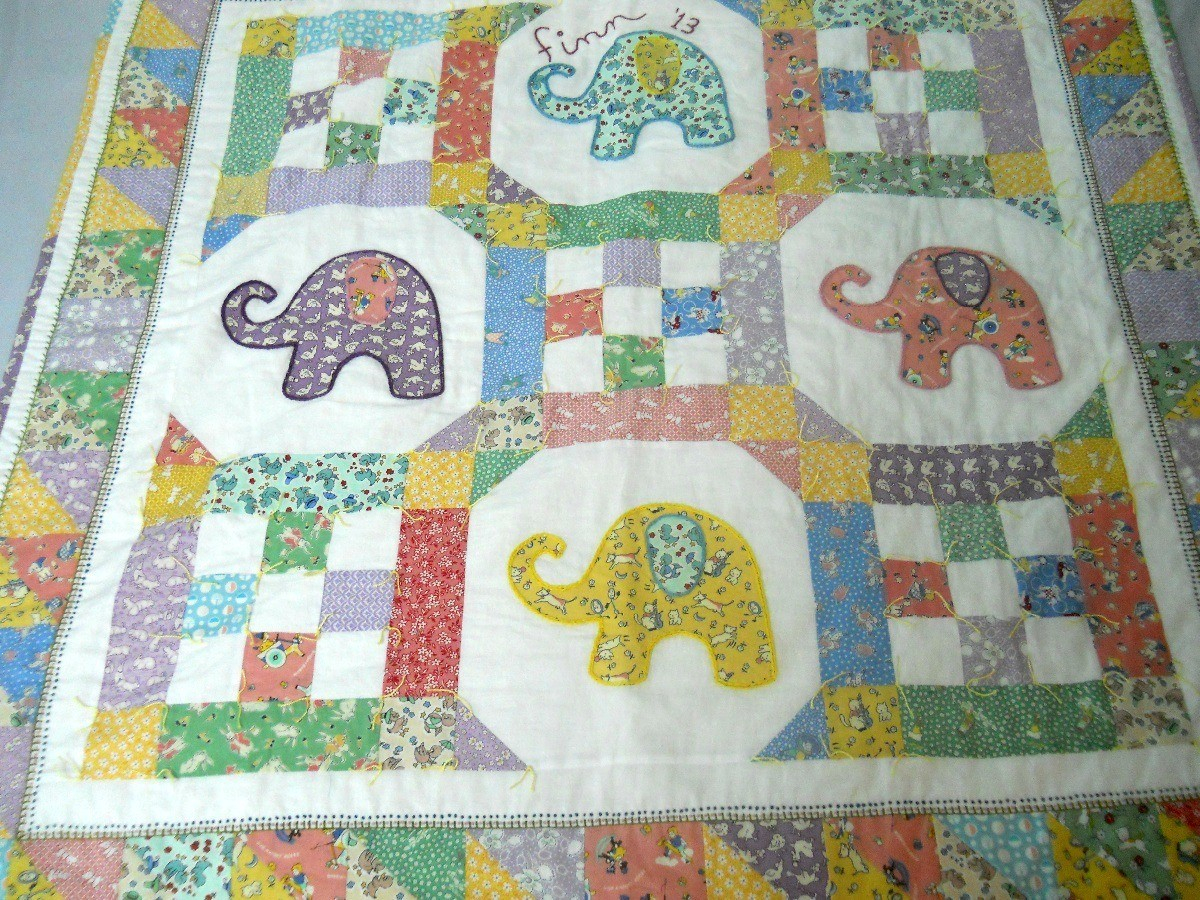 Baby Quilt Embroidery Patterns Adding Embroidery Details To A Ba Quilt Thriftyfun