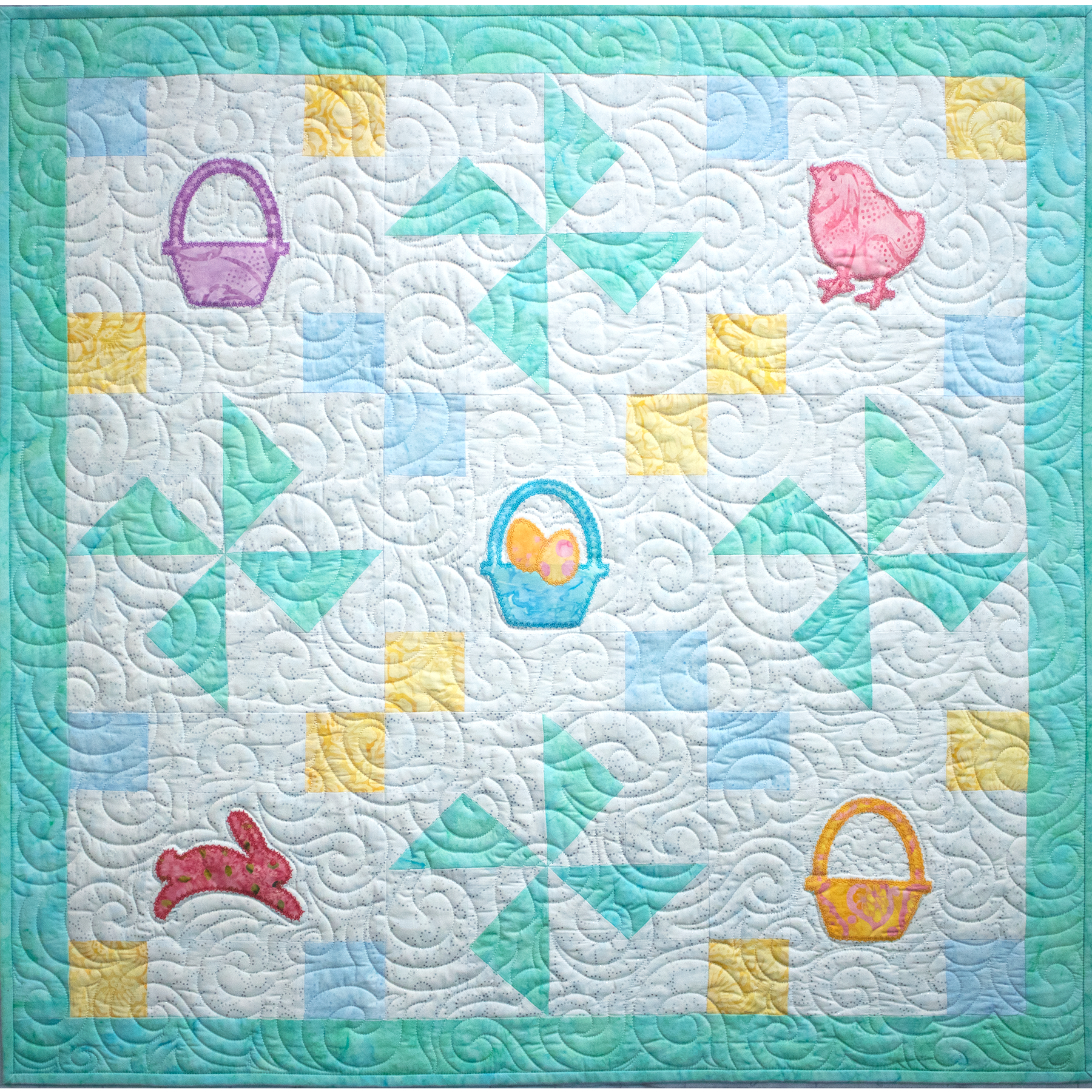 Baby Quilt Embroidery Patterns See How Embroidery Makes This Spring Medley Ba Quilt So Adorable