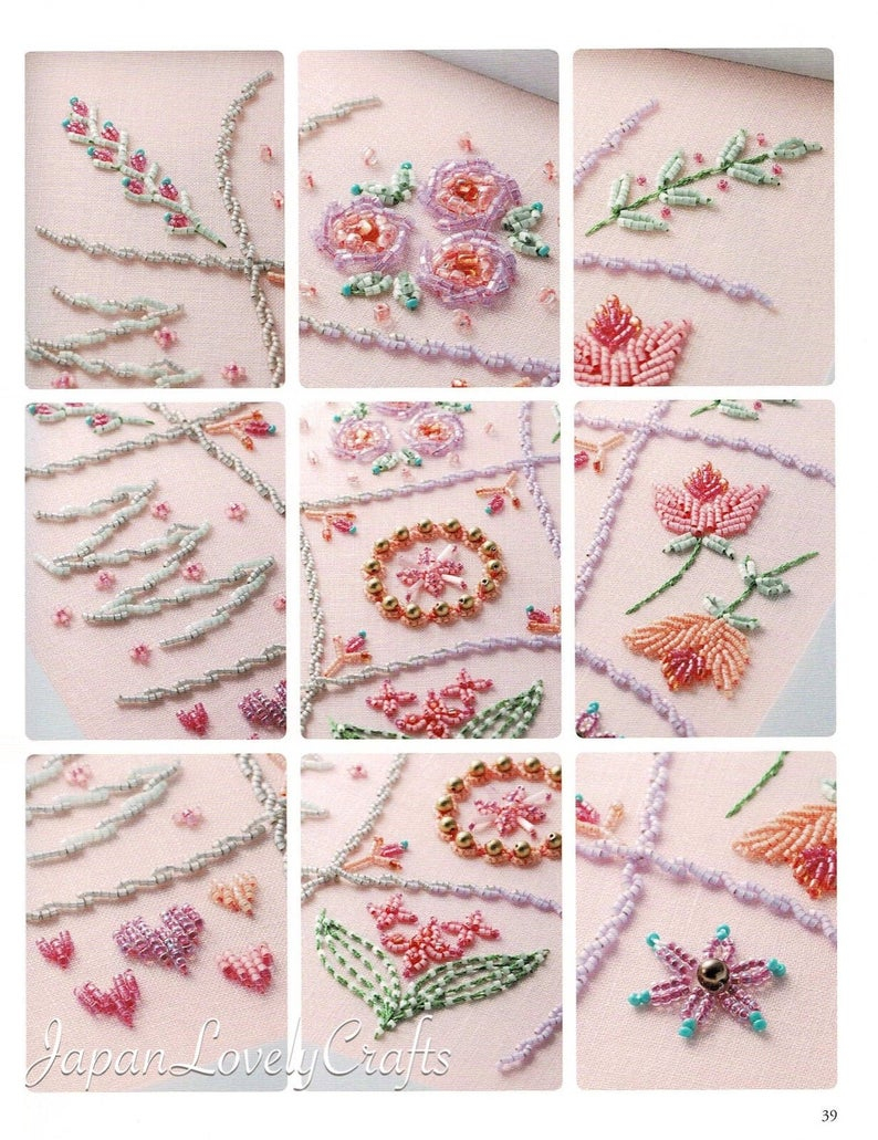 Bead Embroidery Patterns Bead Embroidery Patterns Japanese Gorgeous Beading Hand Embroidery Design Bead Embroidered Tutorial Floral Beaded Decor Gift For Her