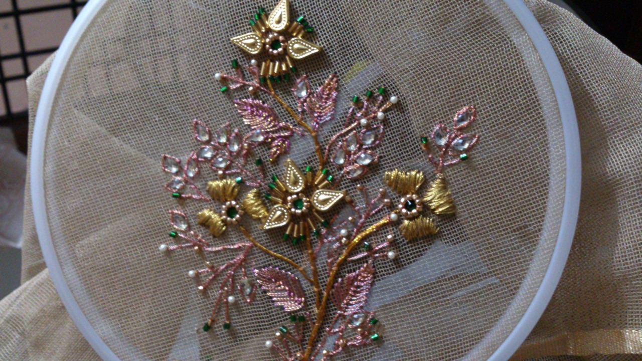 Bead Embroidery Patterns Hand Embroidery Designs Beads Work For Dresses Ghagras Sarees And Blouses