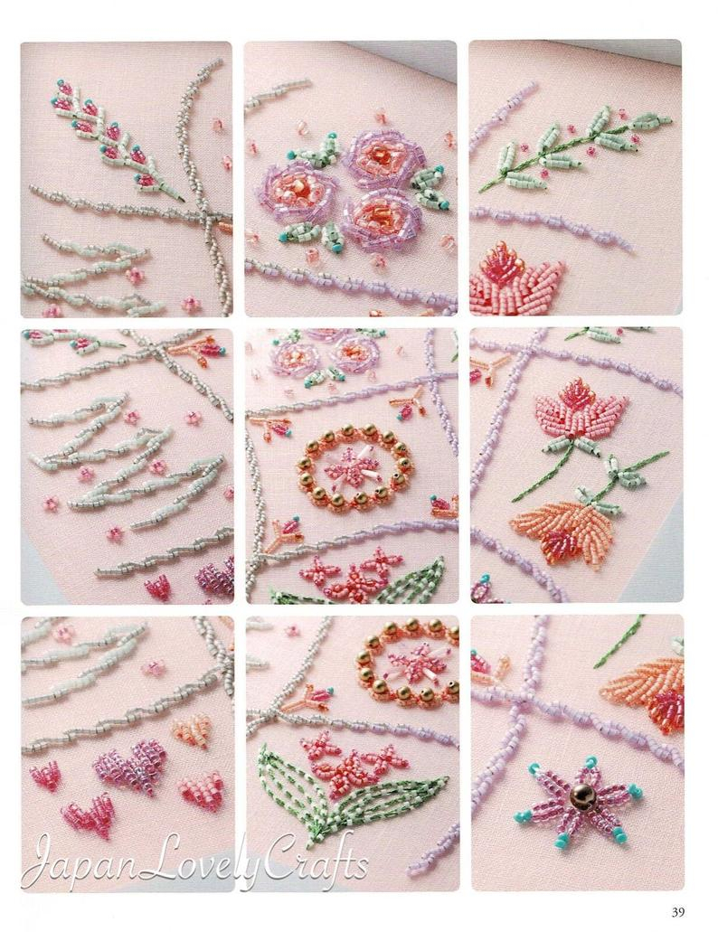 Beaded Embroidery Patterns Bead Embroidery Patterns Japanese Gorgeous Beading Hand Embroidery Design Bead Embroidered Tutorial Floral Beaded Decor Gift For Her