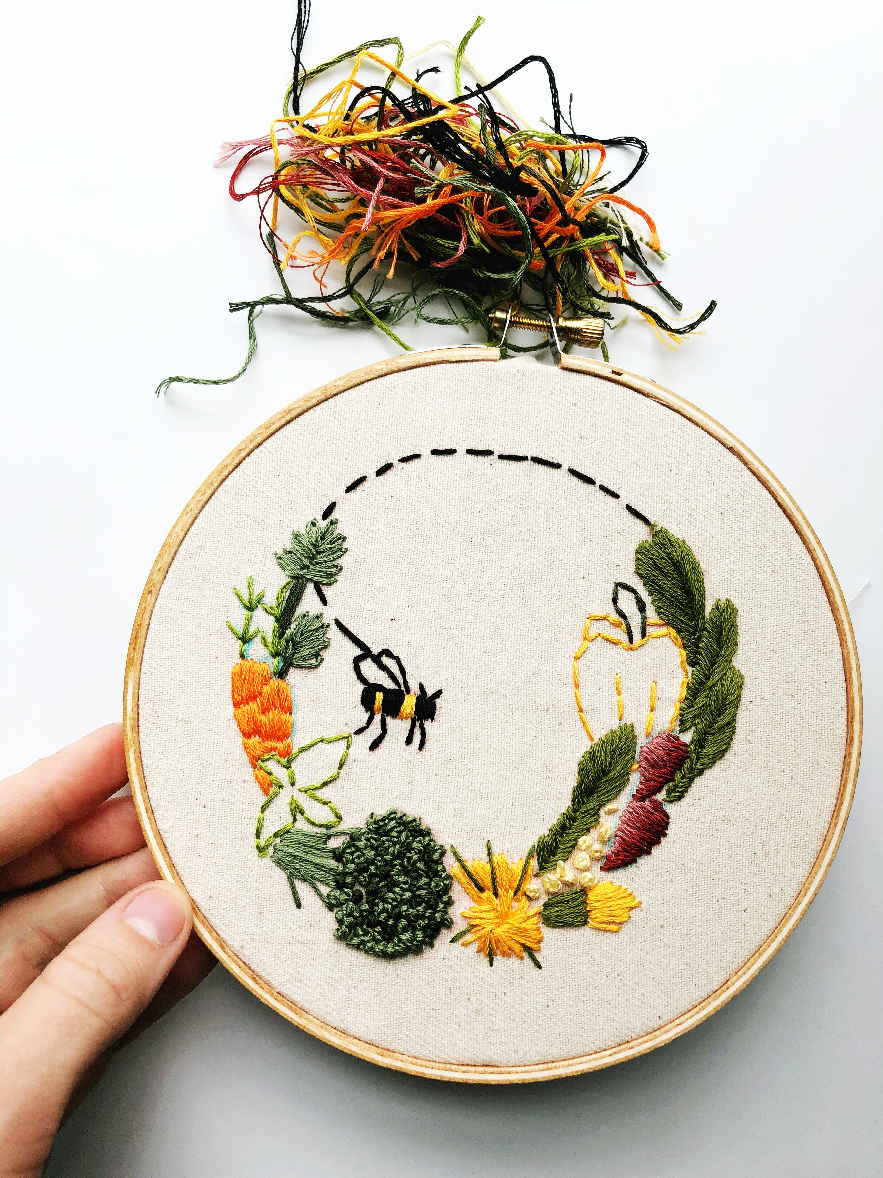 Beginner Embroidery Patterns Bee Embroidery Pattern