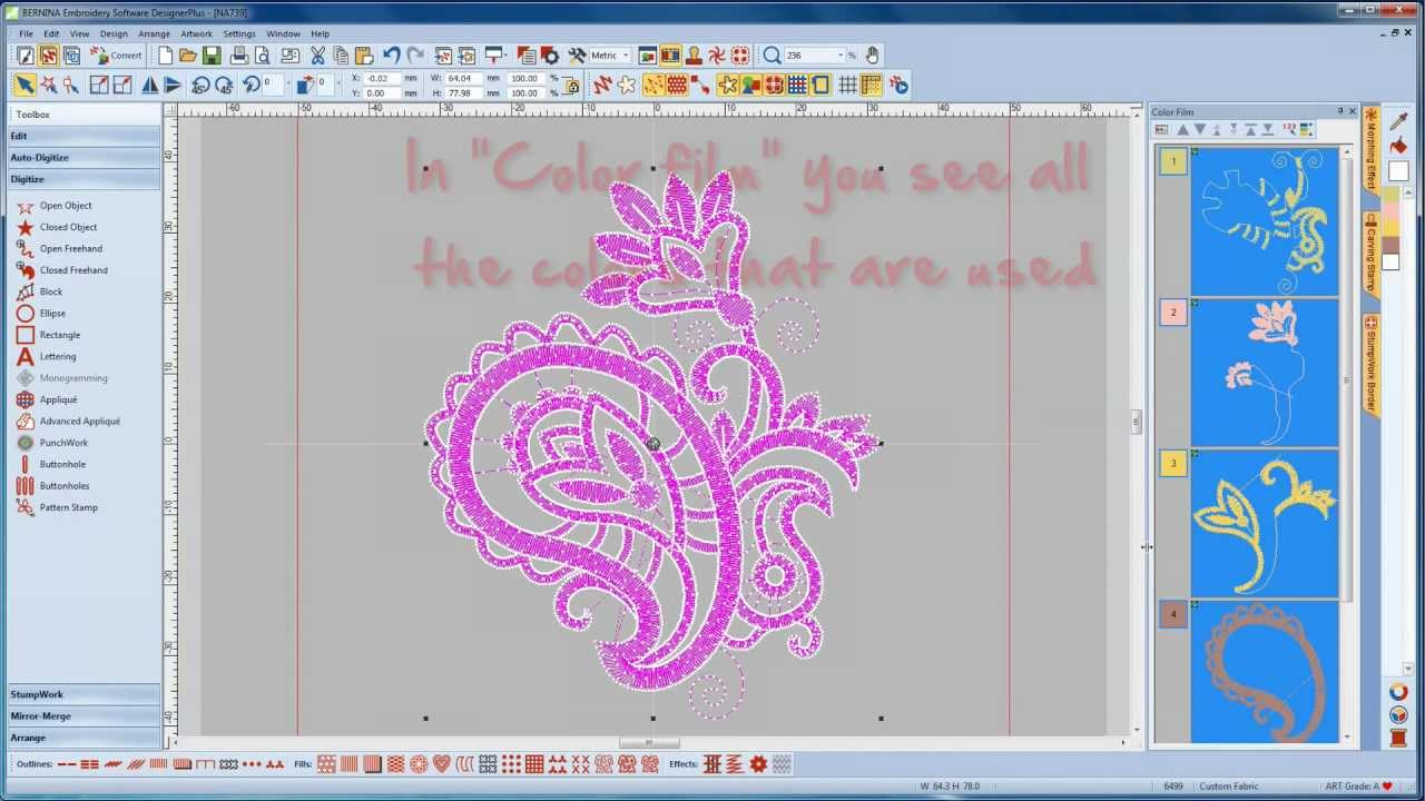 Bernina Embroidery Patterns Bernina Embroidery Software 7 Getting Started How To Edit An Existing Design