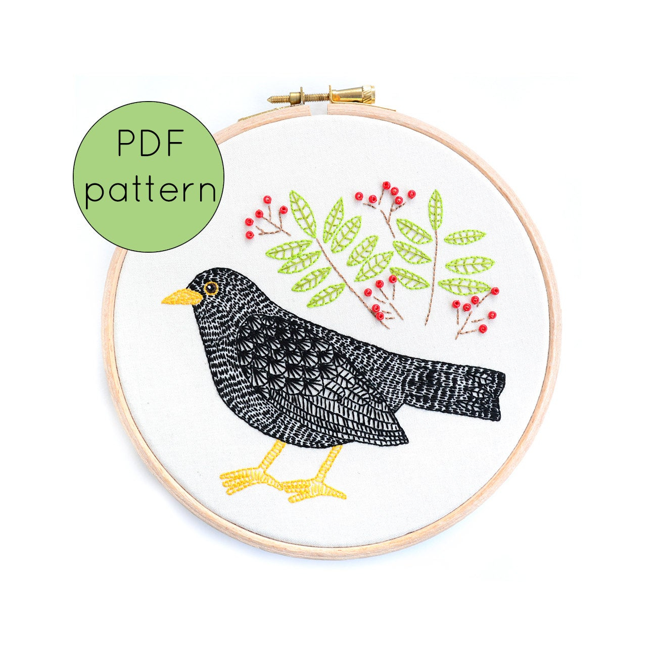 Bird Embroidery Pattern Bird Embroidery Pattern Pdf Pattern Digital Pattern Imagezco