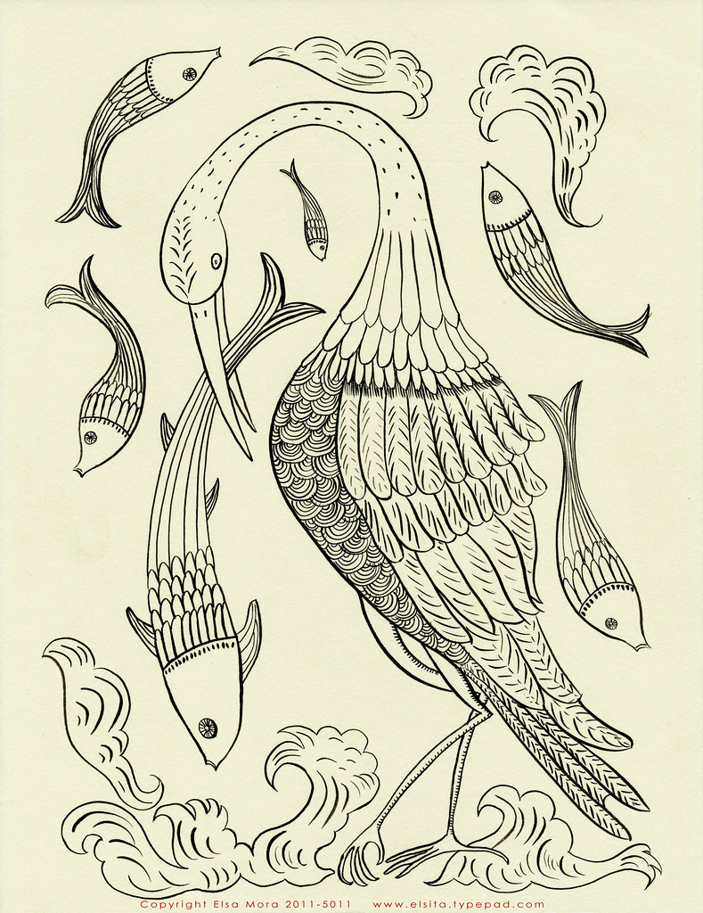 Bird Embroidery Pattern Free Bird And Fish Embroidery Pattern Pattern That I Crea Flickr