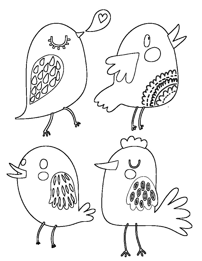 Bird Embroidery Pattern Free Embroidery Patterns Cute Birds The Graffical Muse