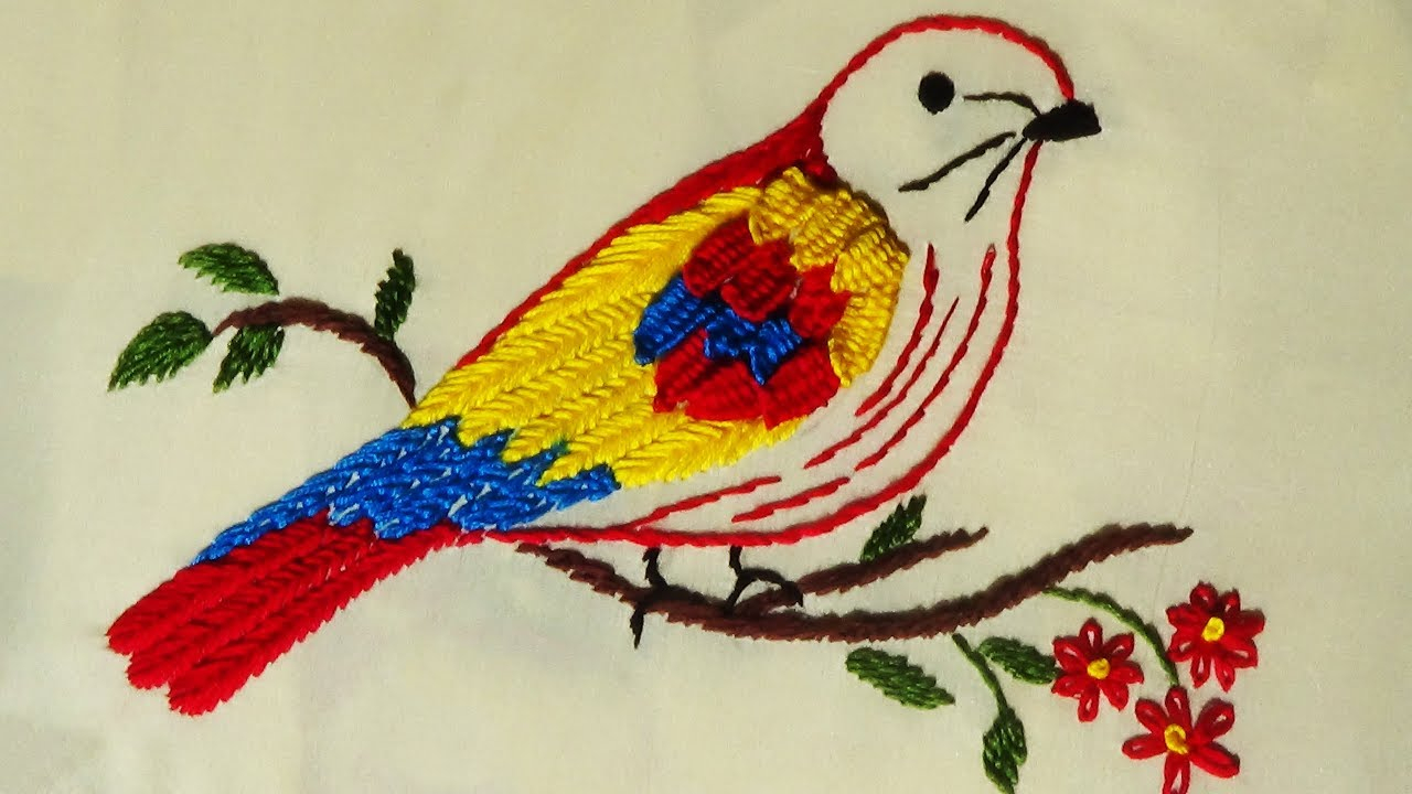 Bird Embroidery Pattern Hand Embroidery Bird Embroidery