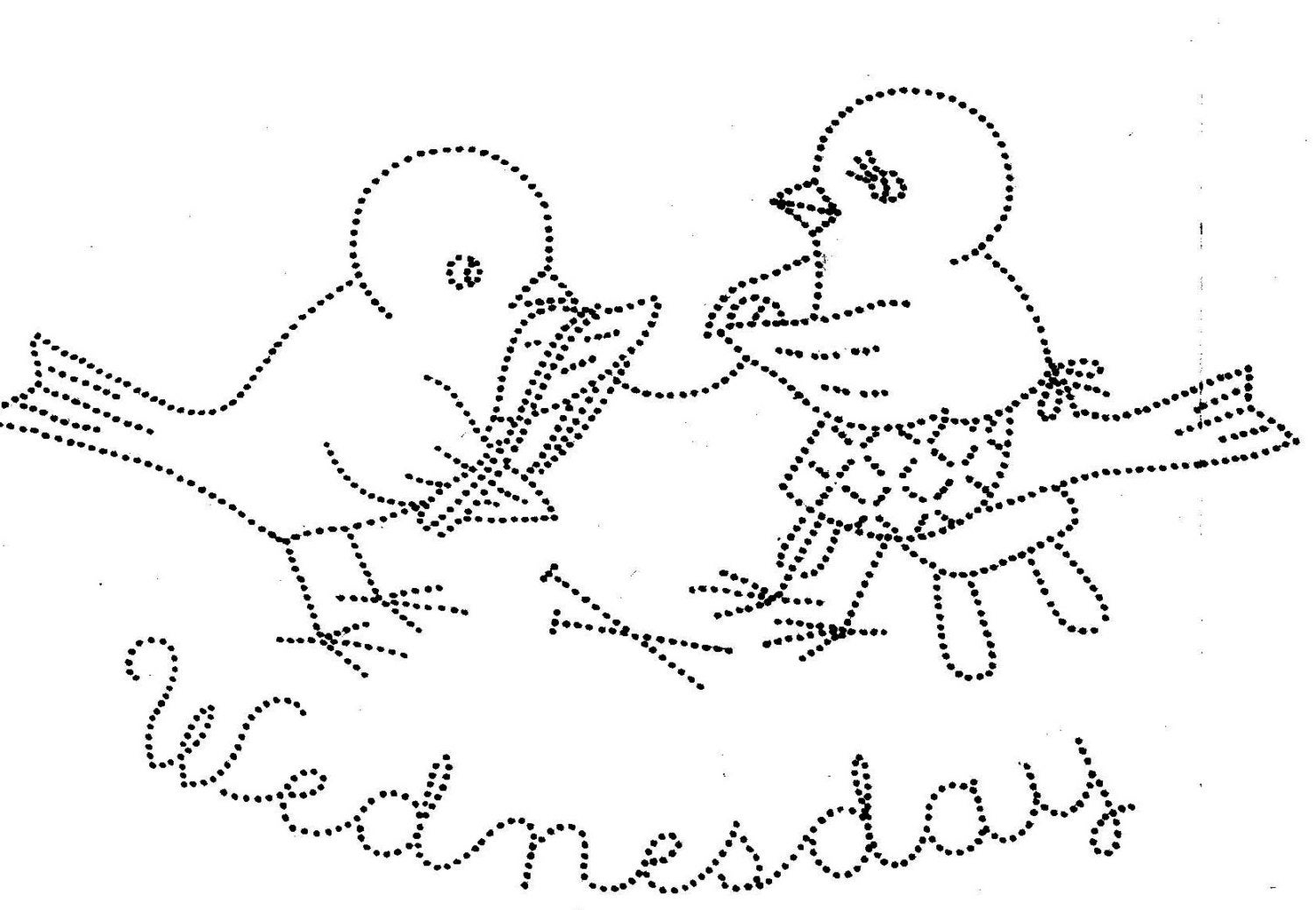Bird Embroidery Patterns Digital Vintage Hand Embroidery Pattern 1013 Birds For Days Of The Week Dish Towels 1960s Instant Download