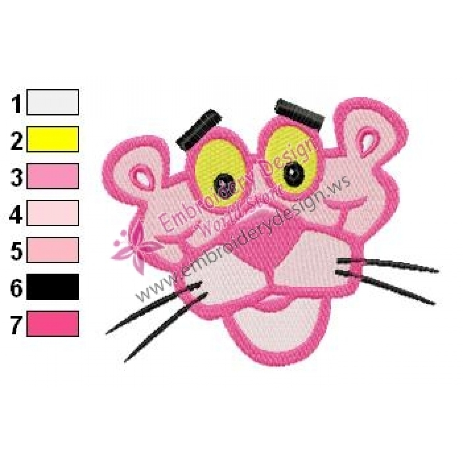 Bird Embroidery Patterns Free Free Pink Panther Embroidery Design 02