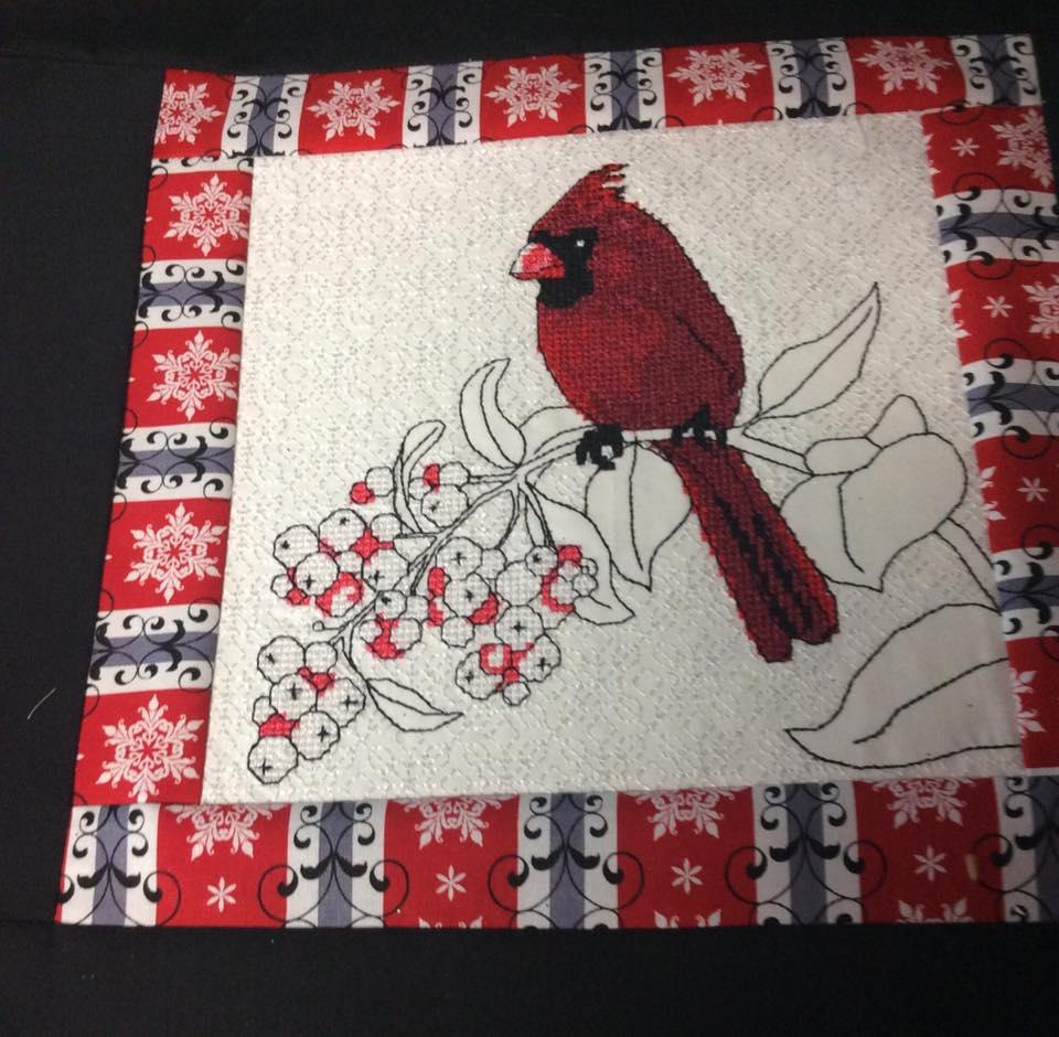 Bird Embroidery Patterns Free Pillow With Christmas Bird Cross Stitch Free Embroidery Design