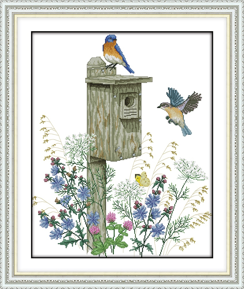 Bird Embroidery Patterns Free Us 1541 49 Offthe Birds Home Embroidery Needlework Crafts Embroidery Cross Stitch Bird Animal Cross Stitch Patterns Free Home Decor In Package