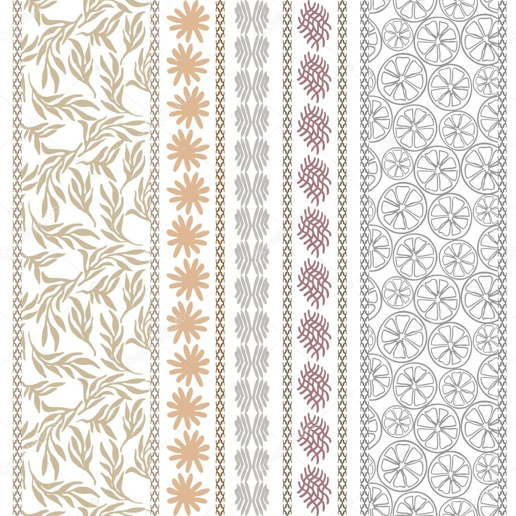 Bohemian Embroidery Patterns Set Of Floral Embroidery Borders With Bohemian Motifs Hand Drawn