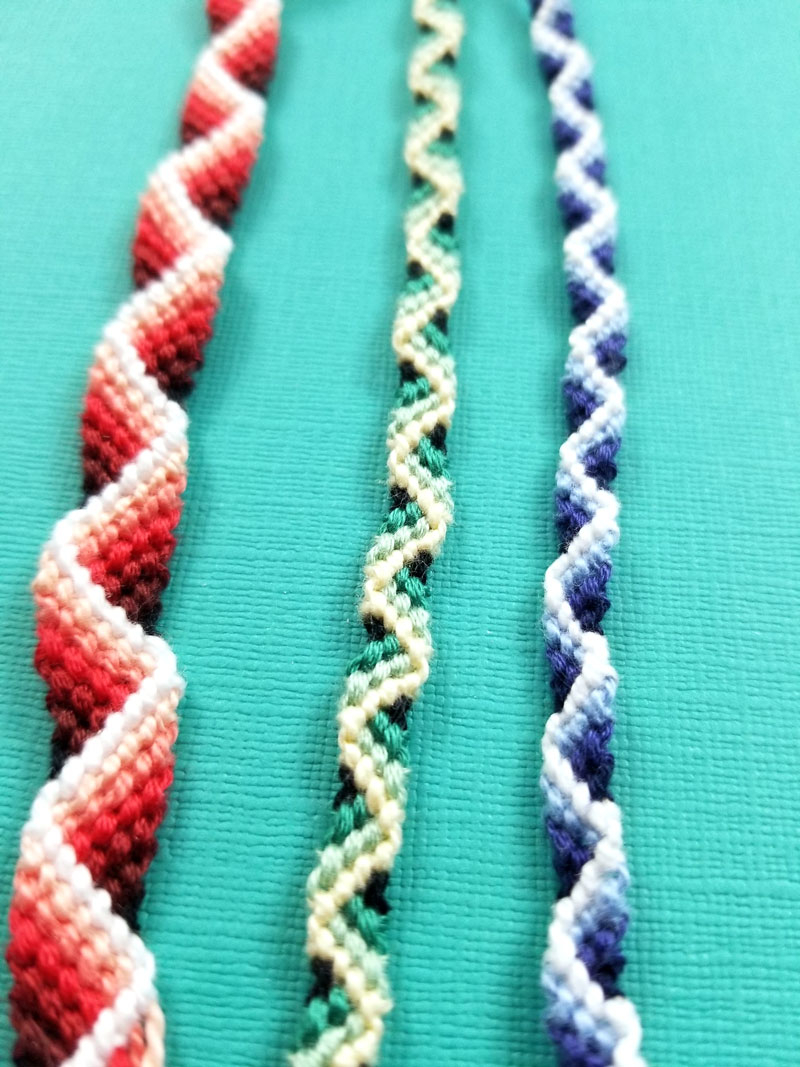 Bracelet Patterns With Embroidery Floss Zig Zag Friendship Bracelet Pattern With A 3d Effect Moms And