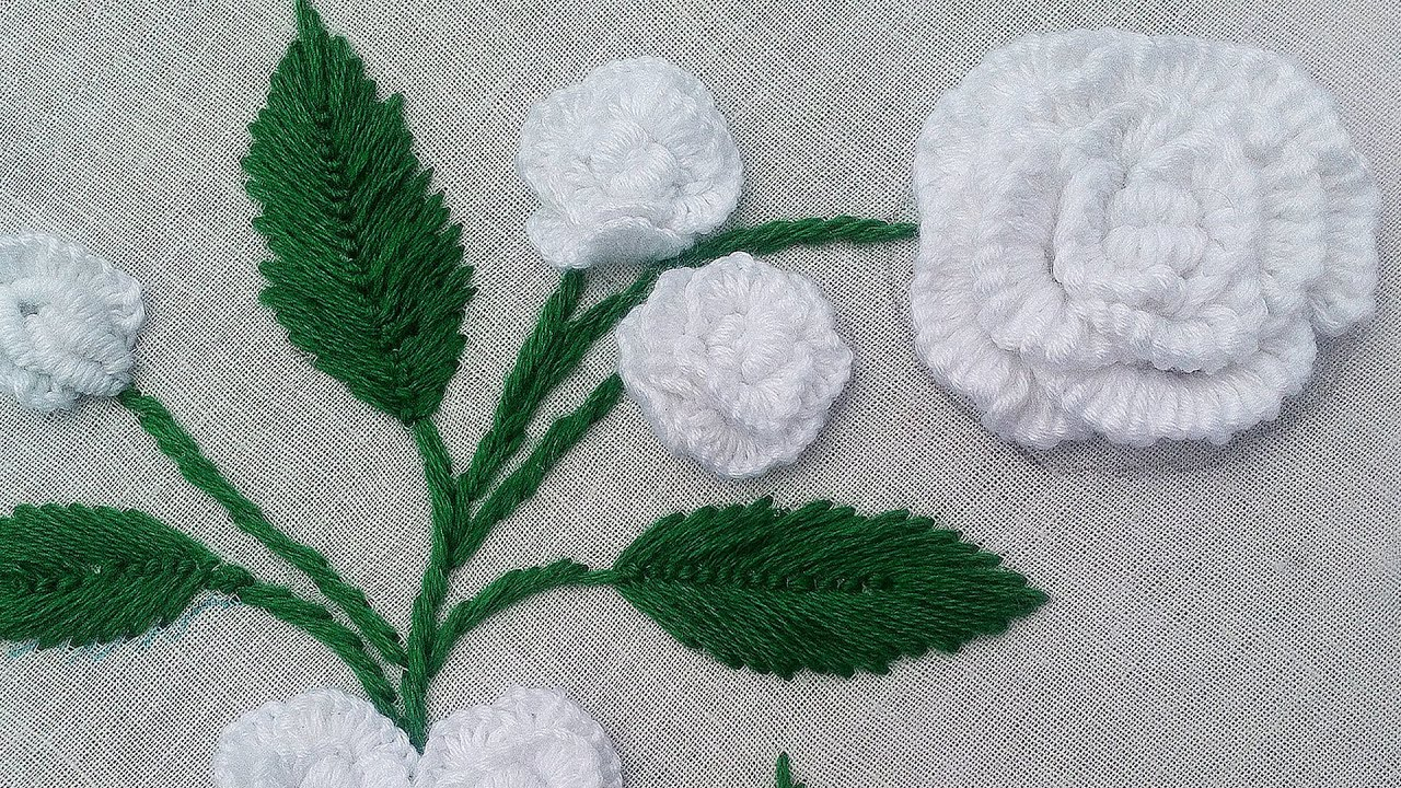 Brazilian Embroidery Patterns Brazilian Embroidery Pattern White Rose Embroidery Tutorial 8