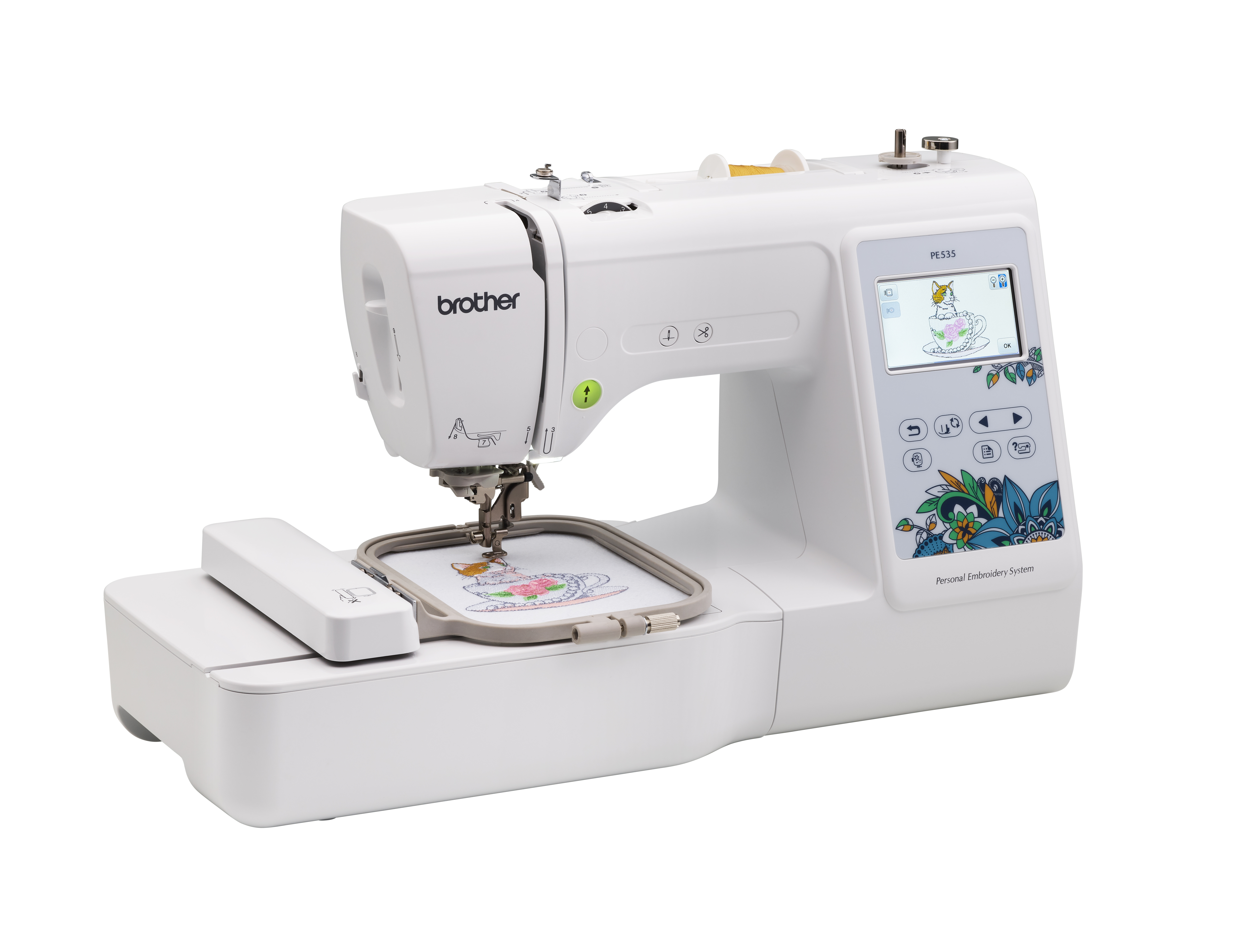 Brother Embroidery Machine Patterns Brother Pe535 Embroidery Machine Wit 4x4 Embroidery Area 80 Built In Designs 32 Lcd Color Touchscreen Display