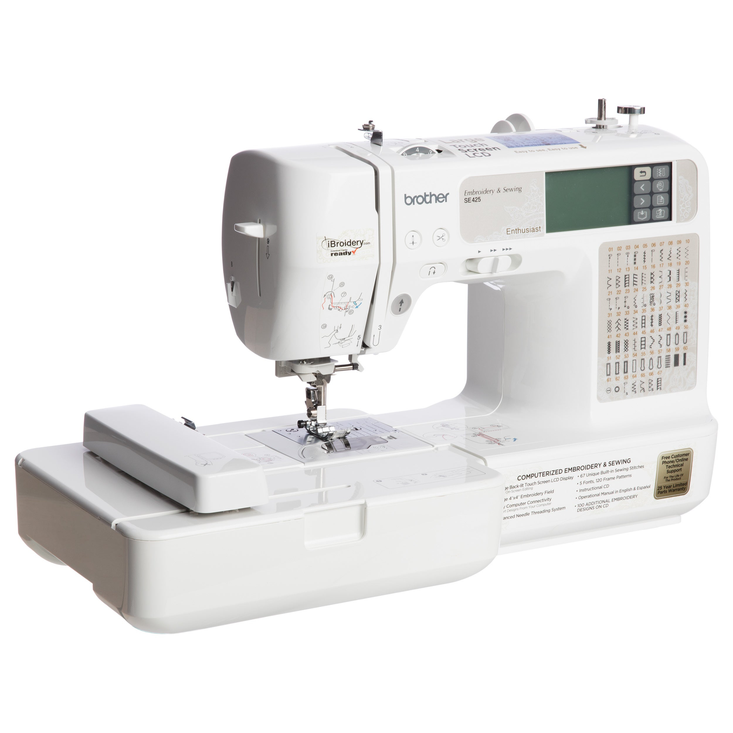 Brother Embroidery Patterns Free Brother Se425 Computerized Sewing And Embroidery Machine Factory Refurbished