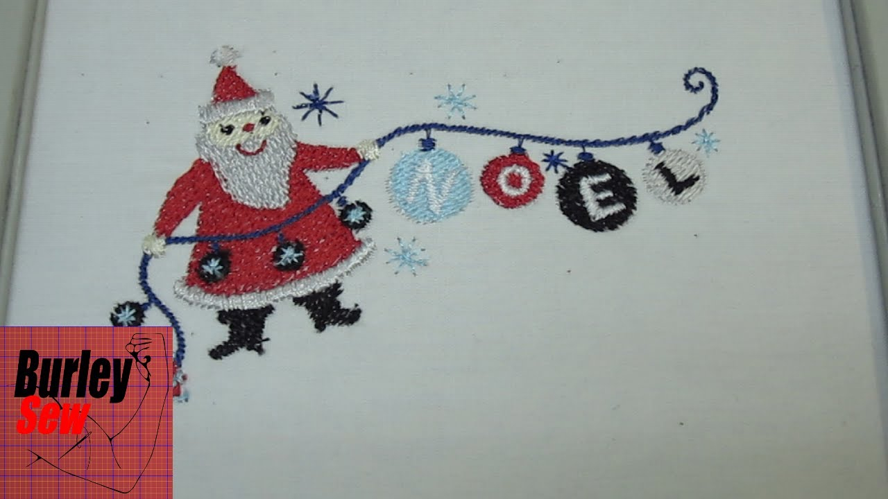 Brother Se400 Embroidery Patterns Brother Programmed Christmas Holiday Santa Neol Embroidery Design Stitch
