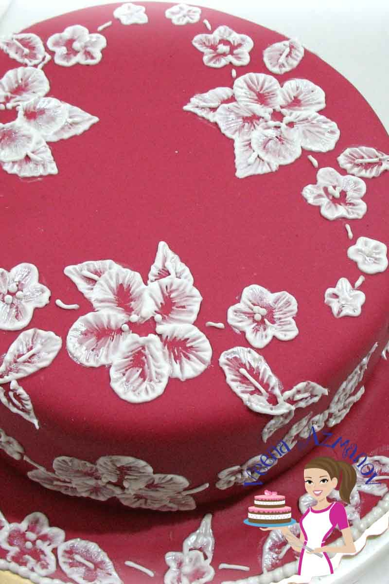 Brush Embroidery Patterns Brush Embroidery Cake Tutorial Lace Effect Veena Azmanov