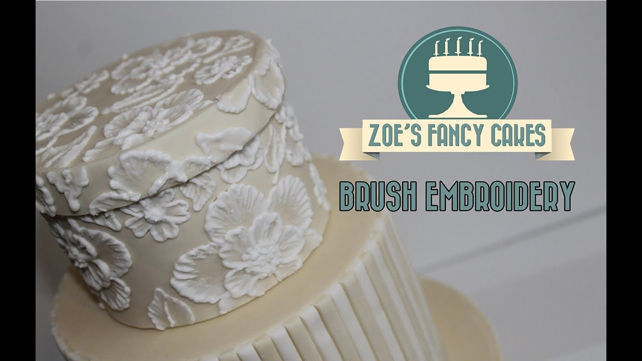 Brush Embroidery Patterns How To Brush Embroidery Cake Decorating How To Tutorial Zoes Fancy Cakes