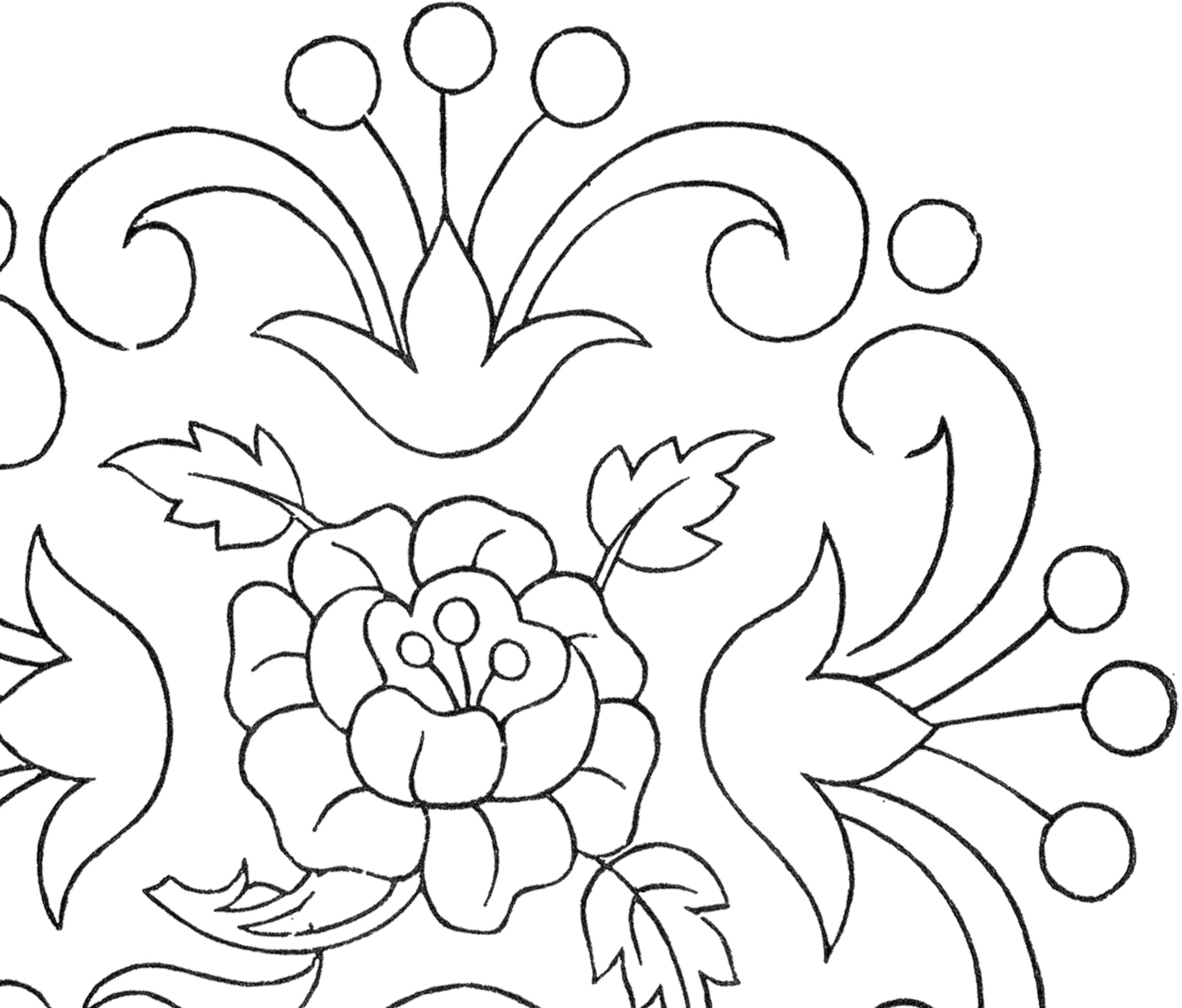 Brush Embroidery Patterns Vintage Floral Embroidery Pattern The Graphics Fairy
