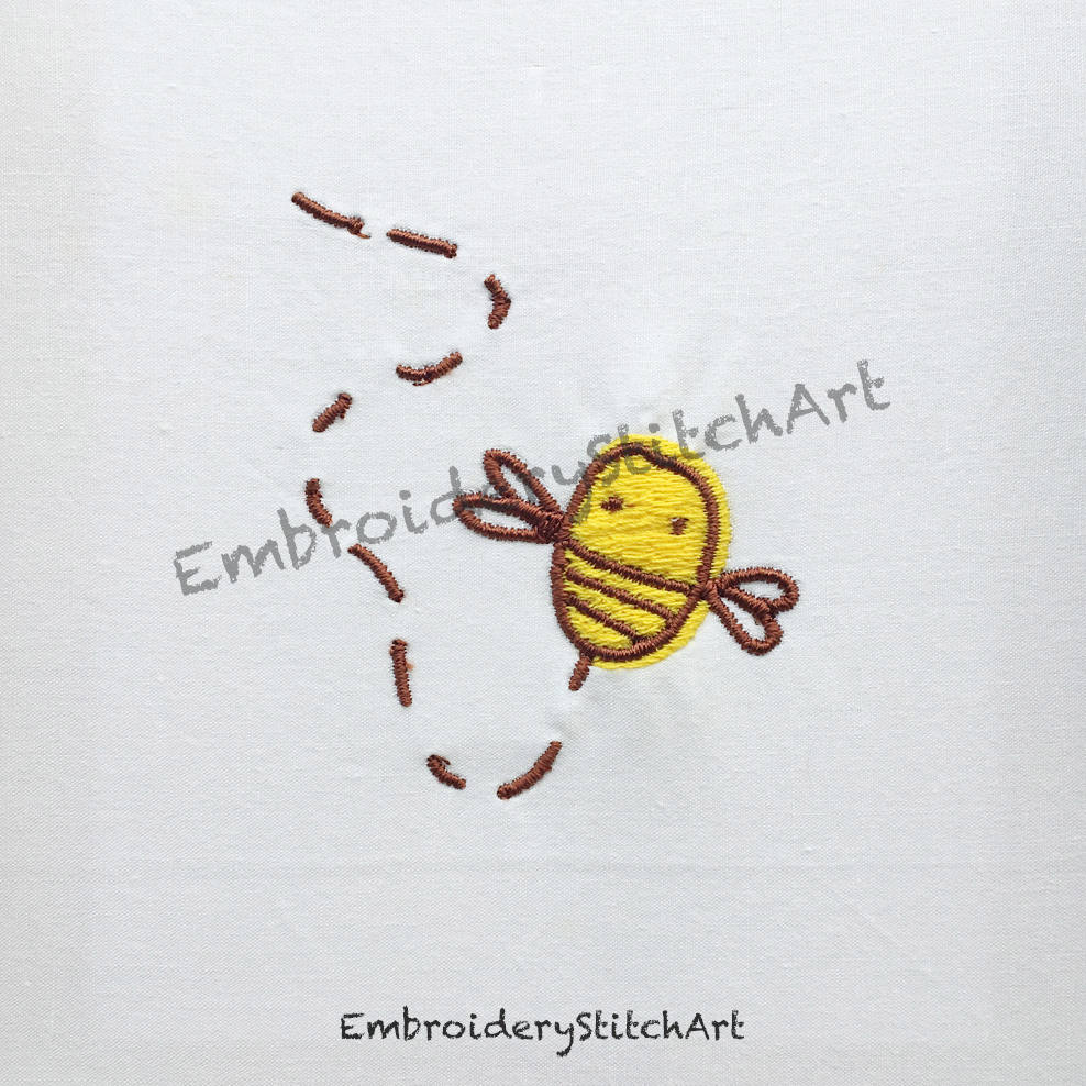 Bumble Bee Embroidery Pattern Bumble Bee Embroidery Design Swamp Of Bee Machine Embroidery Pattern Bee Patterns Bee Design Machine Embroidery Insects Flower Yellow Brown