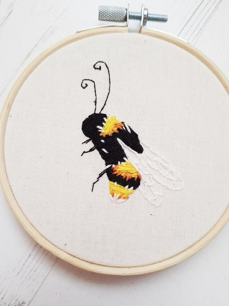 Bumble Bee Embroidery Pattern Bumble Bee Pdf Embroidery Pattern