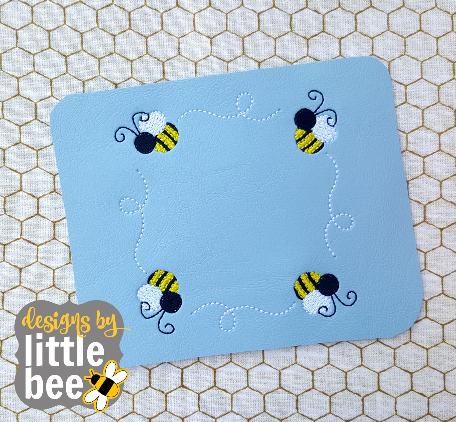 Bumble Bee Embroidery Pattern Monogram Frame Bees