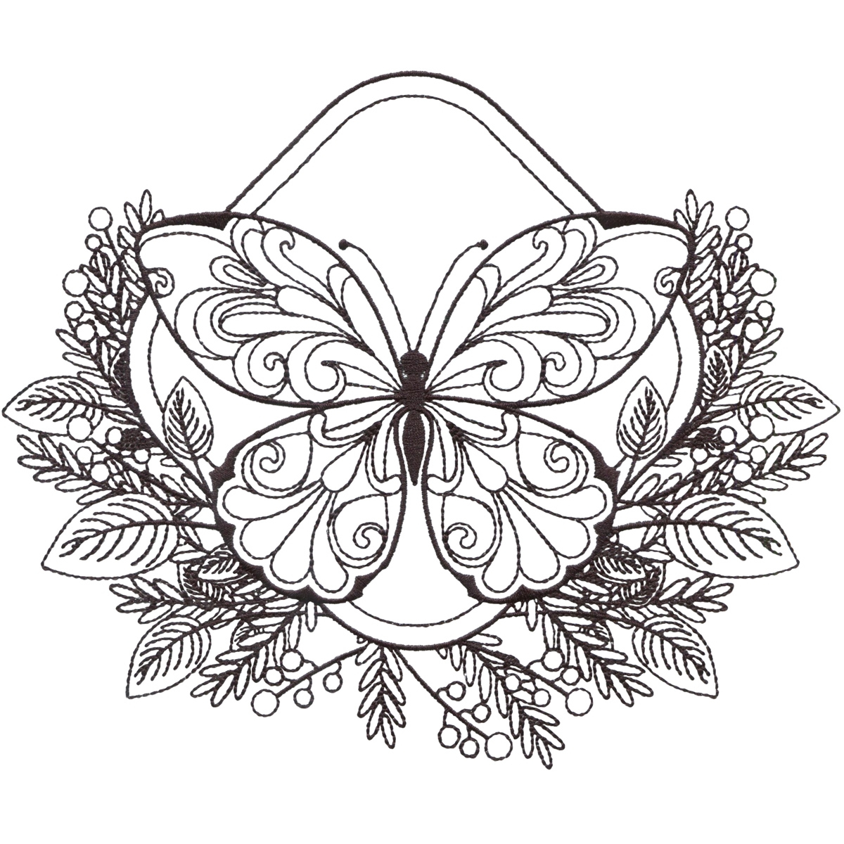 Butterfly Embroidery Pattern Butterfly 14 Zen Garden Sketch Embroidery Design
