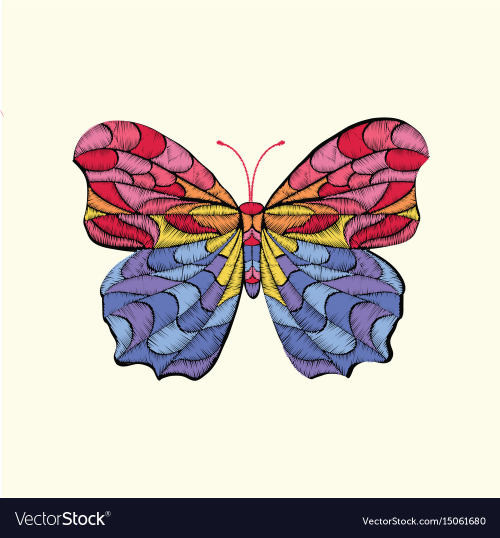Butterfly Embroidery Pattern Embroidery Pattern With Butterfly