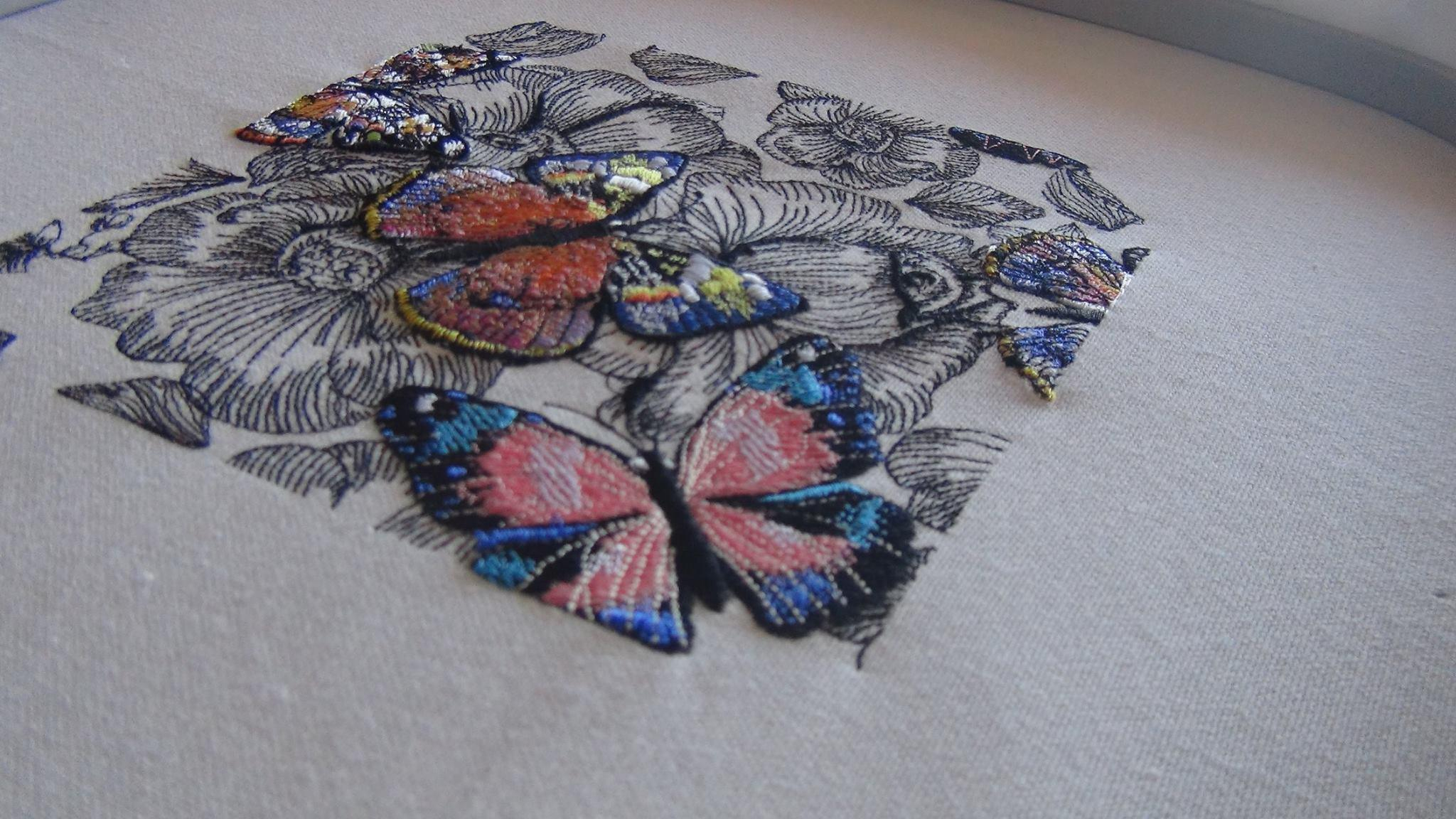 Butterfly Embroidery Pattern Napkin With Gorgeous Butterfly Embroidery Design Embroidery For