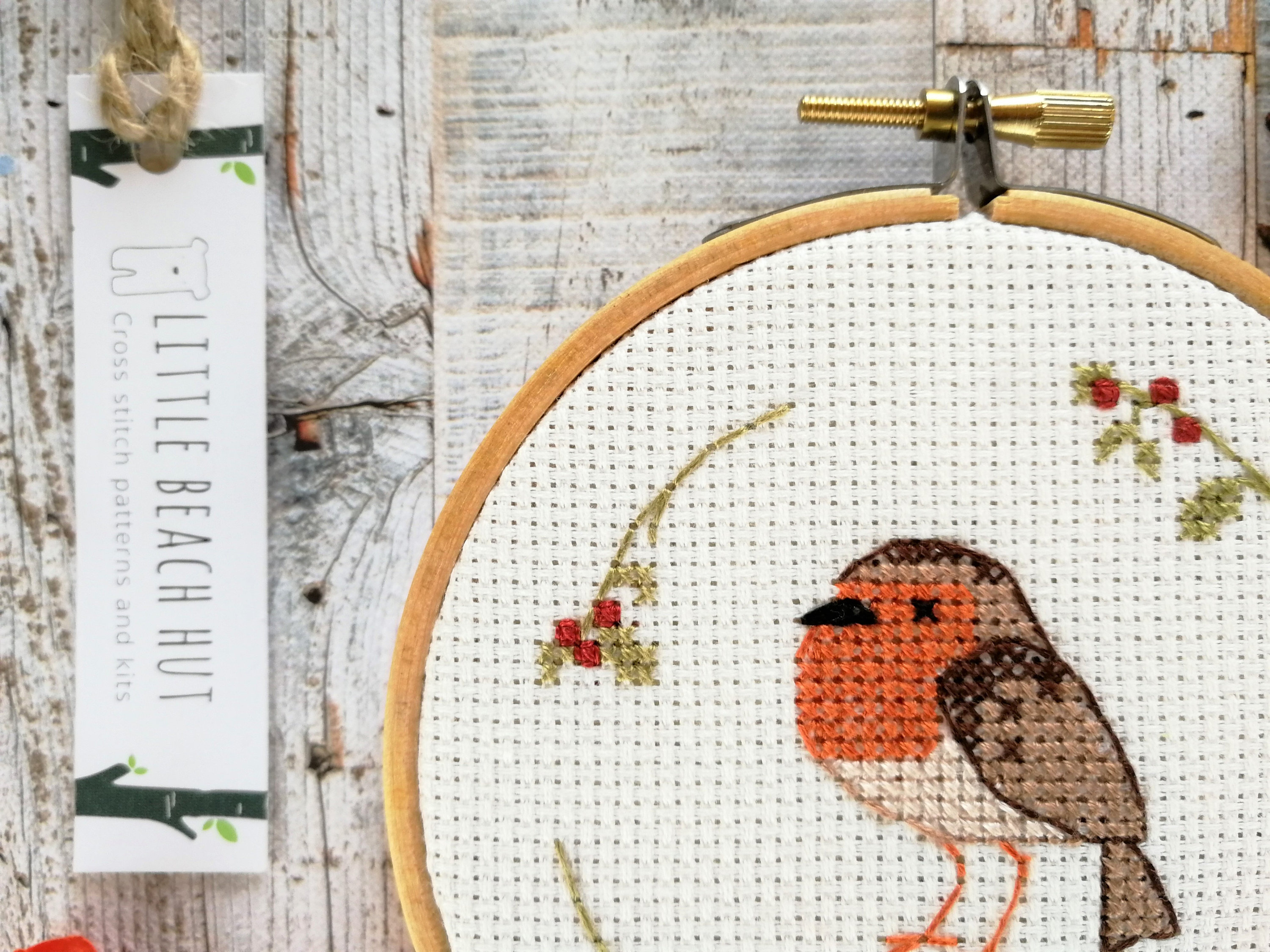 Card Embroidery Patterns Little Robin Cross Stitch Pattern Embroidery Pattern Bird Lovers Gift Pdf Pattern Beginners Project Christmas Card Insert Downloadable