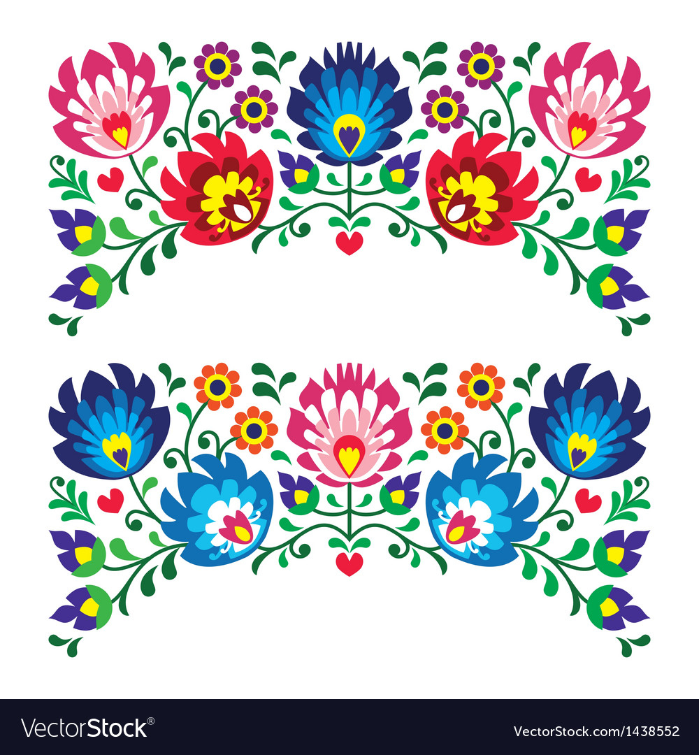 Card Embroidery Patterns Polish Floral Folk Embroidery Patterns For Card