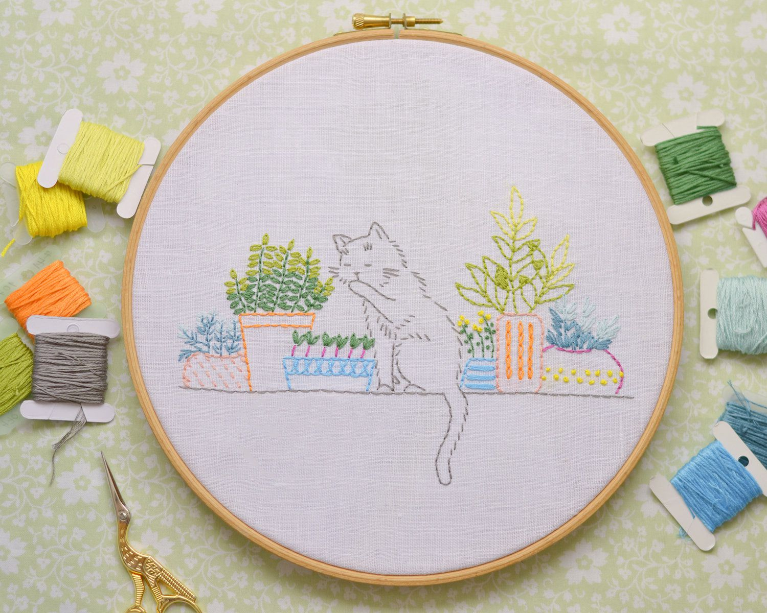 Cat Embroidery Patterns 15 Cat Embroidery Patterns
