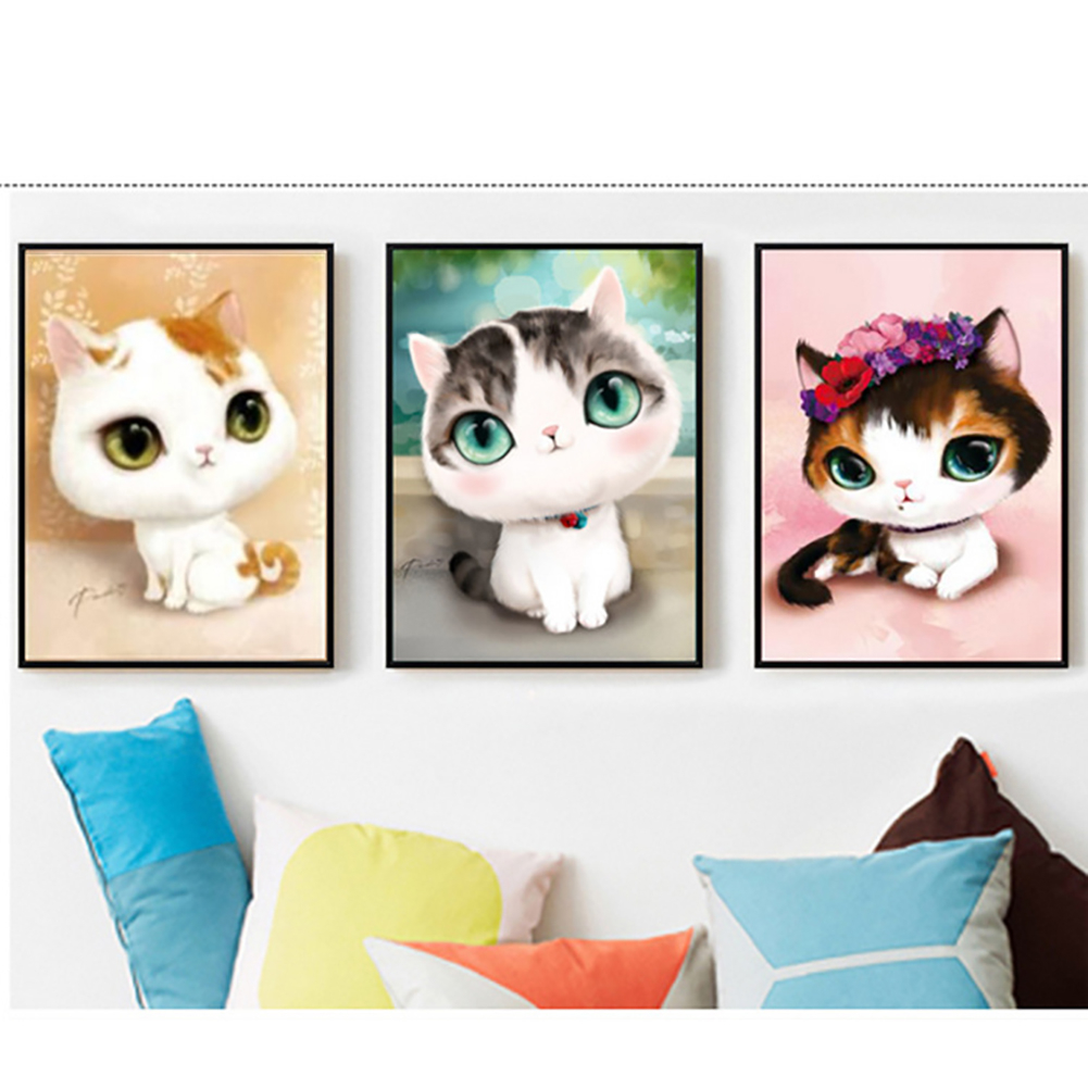 Cat Embroidery Patterns 5d Diy Cartoon Cat Pattern Diamond Painting Embroidery Patterns Wall
