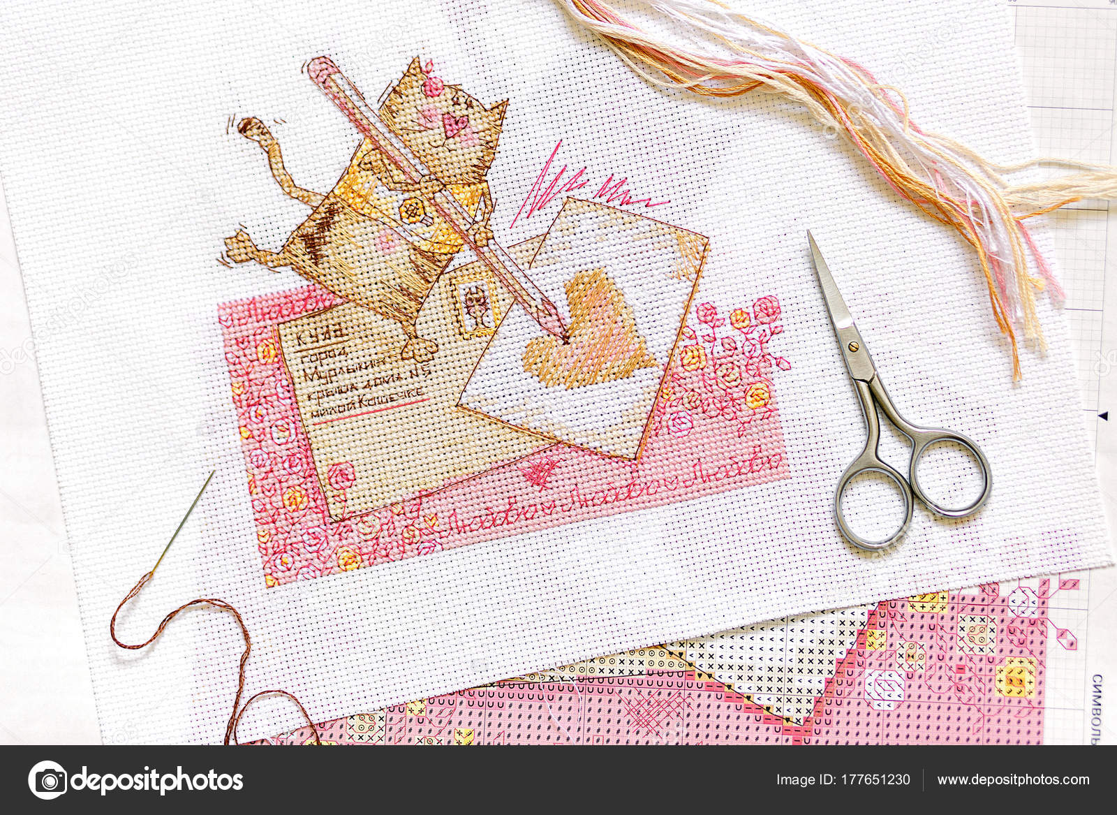 Cat Embroidery Patterns Cross Stitch Patterns Cats Cross Stitch Set Embroidery Cat Pattern