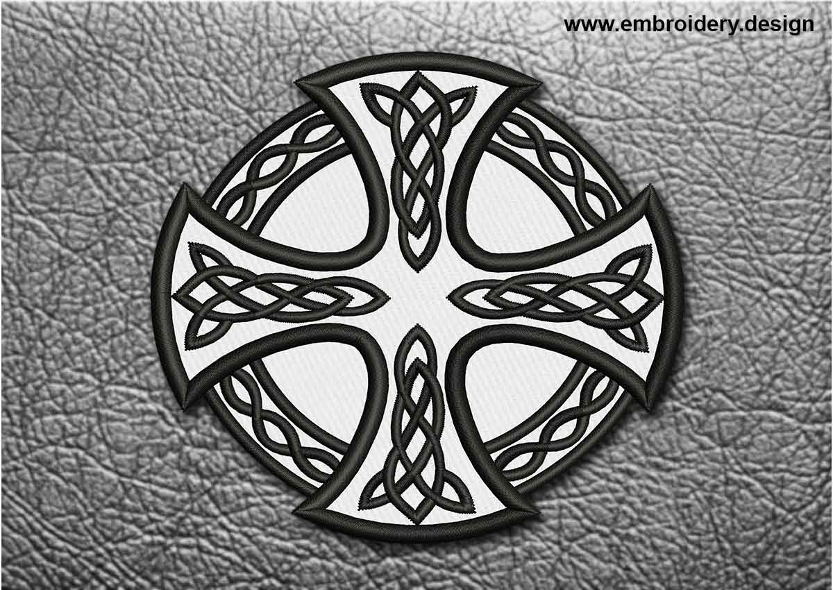 Celtic Embroidery Pattern Biker Patch Biker Patch Celtic Cross With Circle