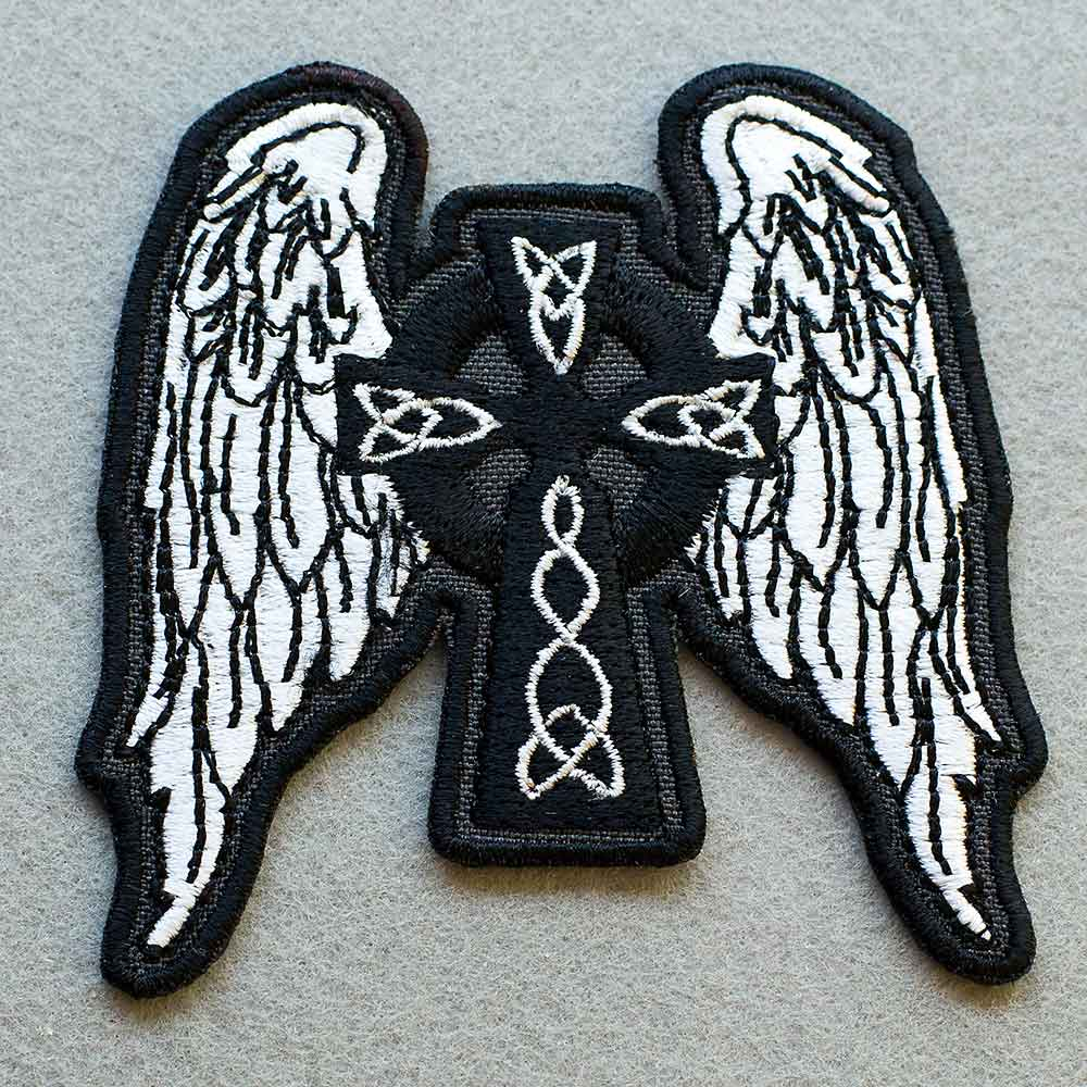 Celtic Embroidery Pattern Biker Patch Celtic Cross