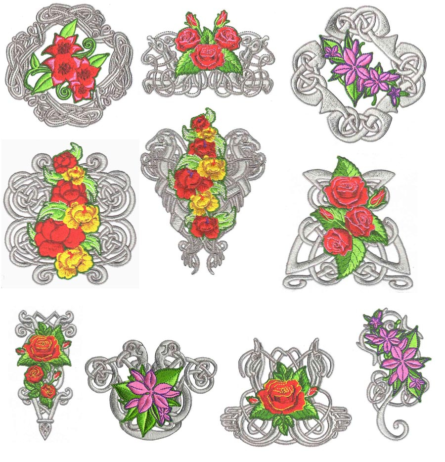 Celtic Embroidery Pattern Celtic Flowers Out 1z218 1000 Outbackembroidery Extensive