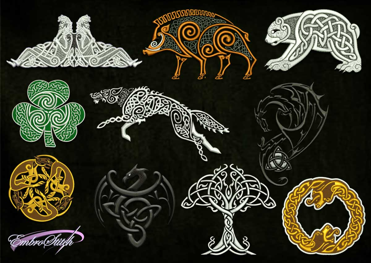 Celtic Embroidery Pattern Celtic Motifs Embroidery Designs Pack 10 Qty