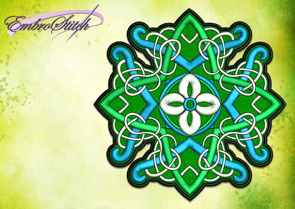 Celtic Embroidery Pattern Floral Celtic Pattern Embroidery Design 4 Sizes