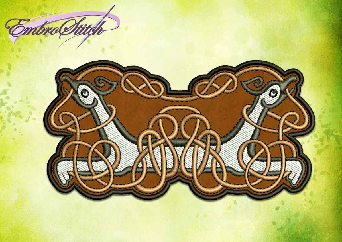 Celtic Embroidery Pattern Griffin Celtic Pattern Embroidery Design 4 Sizes