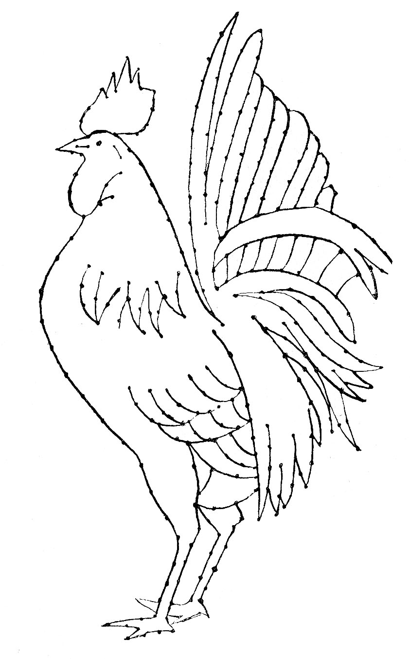 Chicken Embroidery Patterns 14 Rooster Images The Graphics Fairy